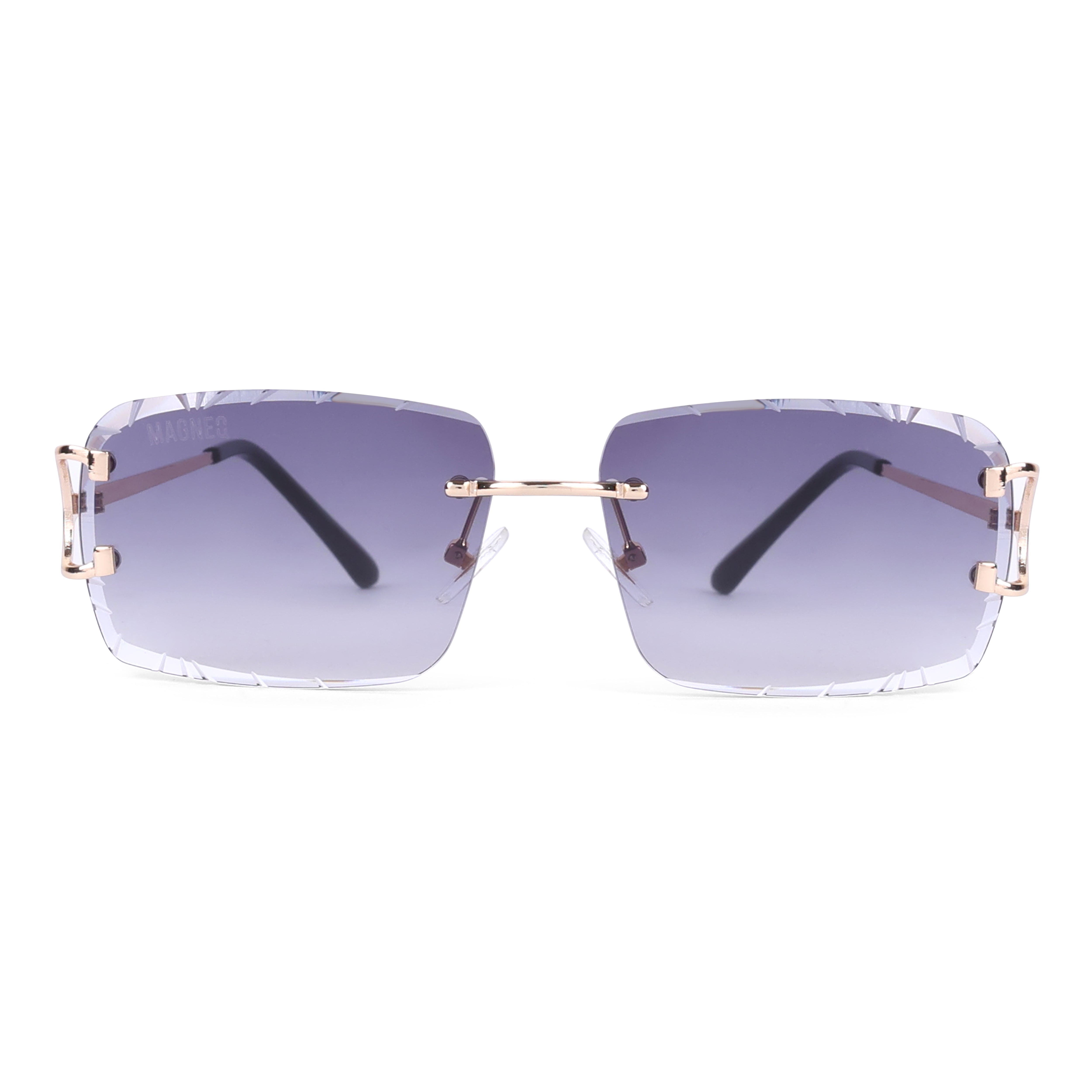 MAGNEQ MG 96018/S  Rimless Rectangular Sunglasses for Men & Women