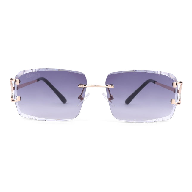 MAGNEQ MG 96018/S  Rimless Rectangular Sunglasses for Men & Women