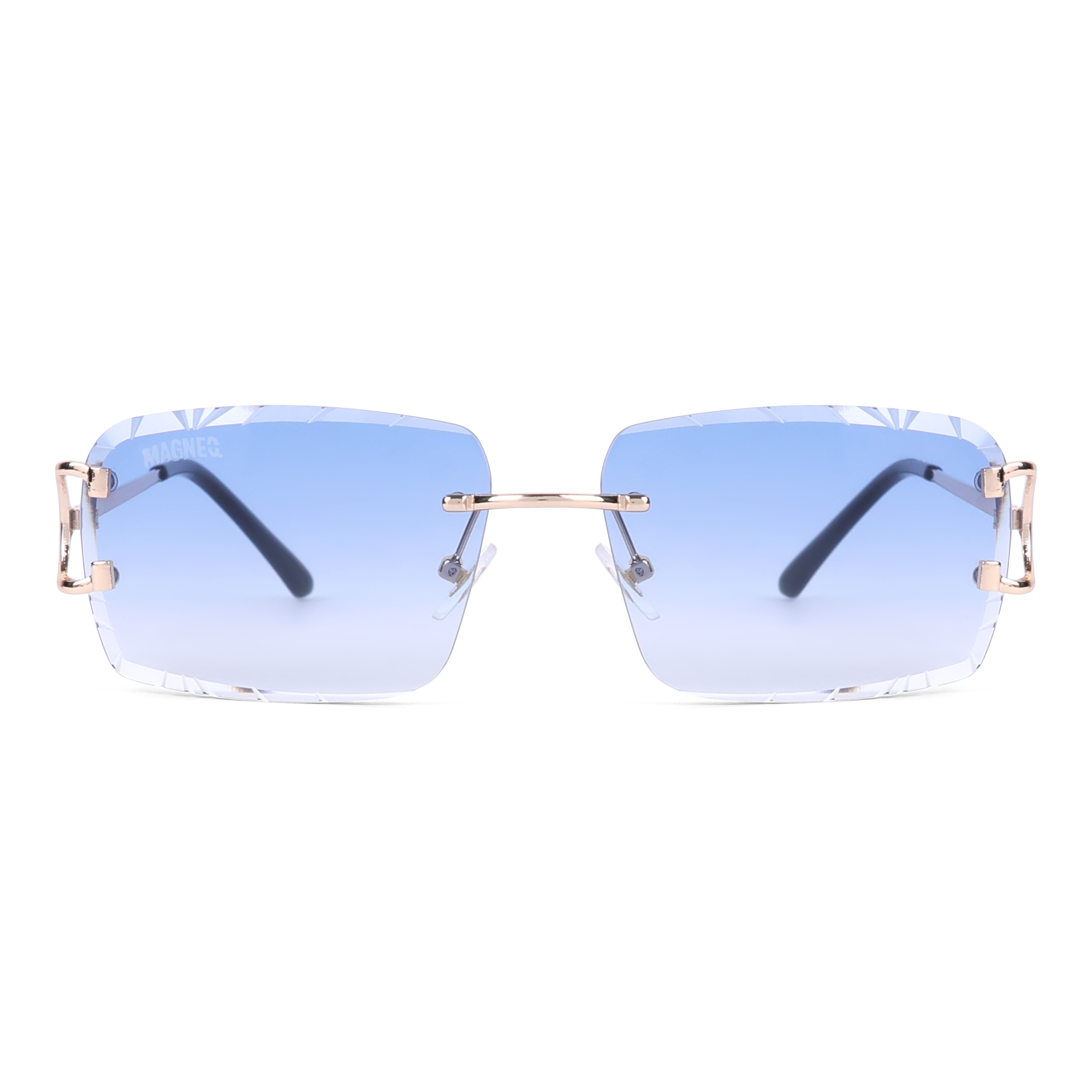 MAGNEQ MG 96018/S  Rimless Rectangular Sunglasses for Men & Women