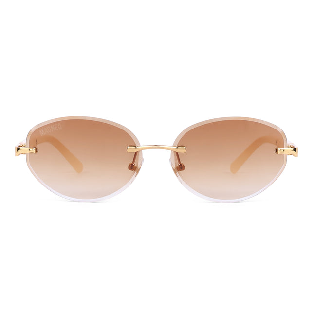MAGNEQ MG 96088/S Rimless Oval Sunglasses for Men & Women