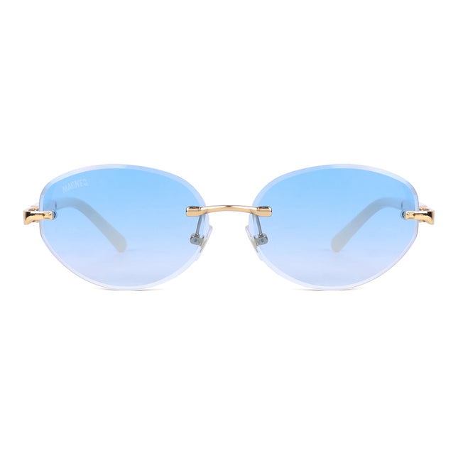 MAGNEQ MG 96088/S Rimless Oval Sunglasses for Men & Women