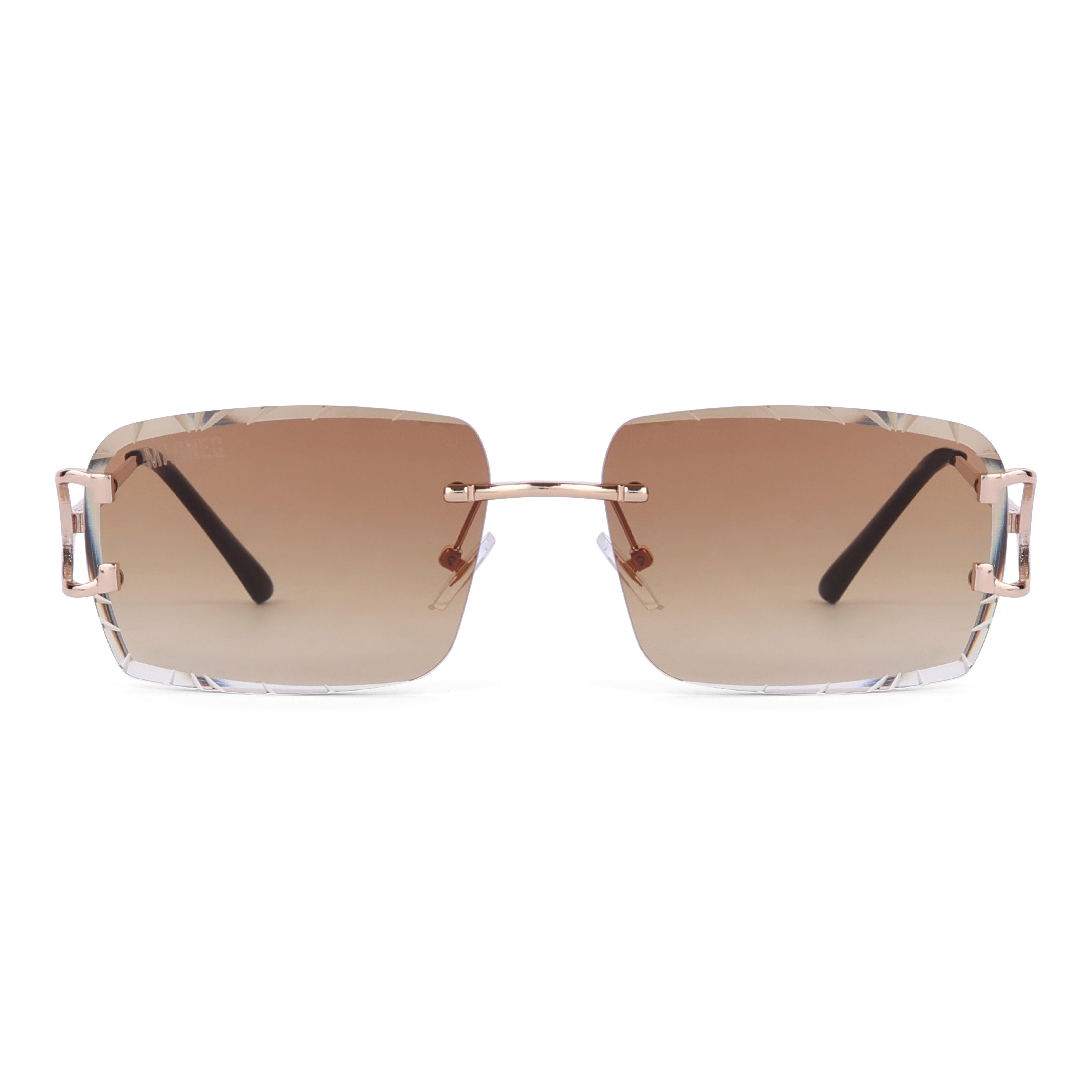 MAGNEQ MG 96018/S  Rimless Rectangular Sunglasses for Men & Women