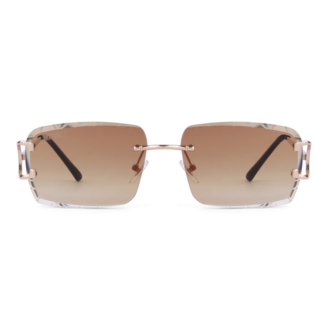 MAGNEQ MG 96018/S  Rimless Rectangular Sunglasses for Men & Women