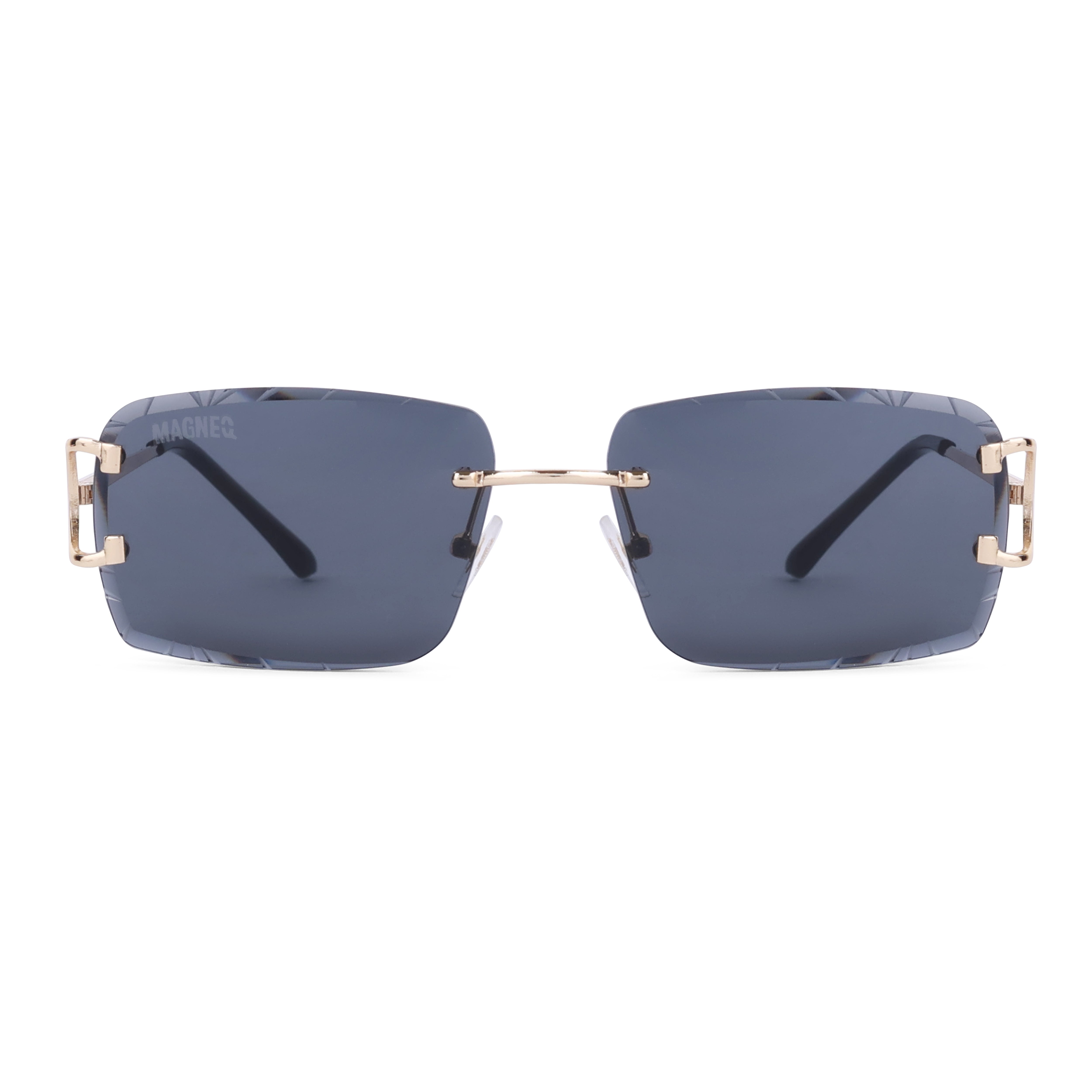 MAGNEQ MG 96018/S  Rimless Rectangular Sunglasses for Men & Women