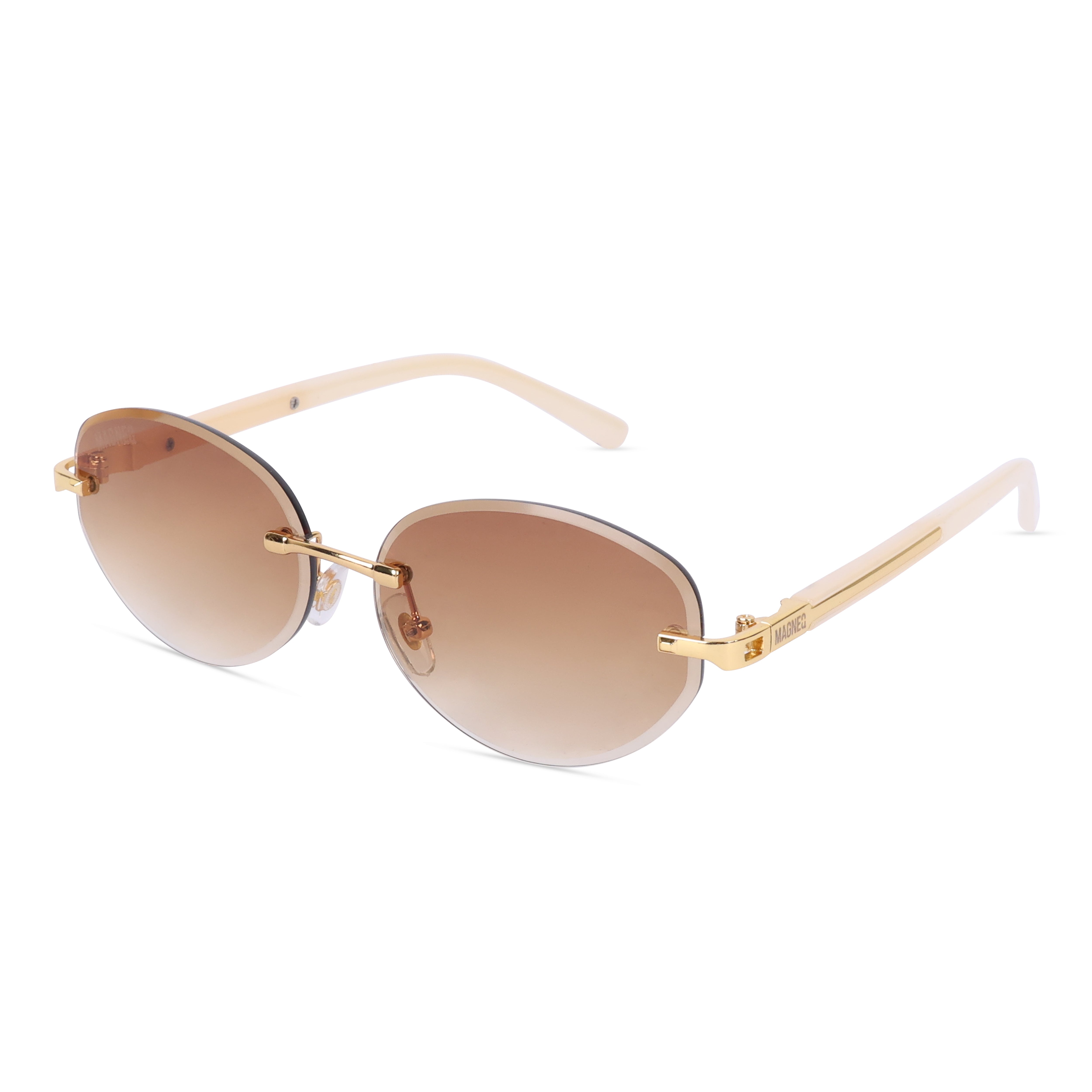MAGNEQ MG 96088/S Rimless Oval Sunglasses for Men & Women