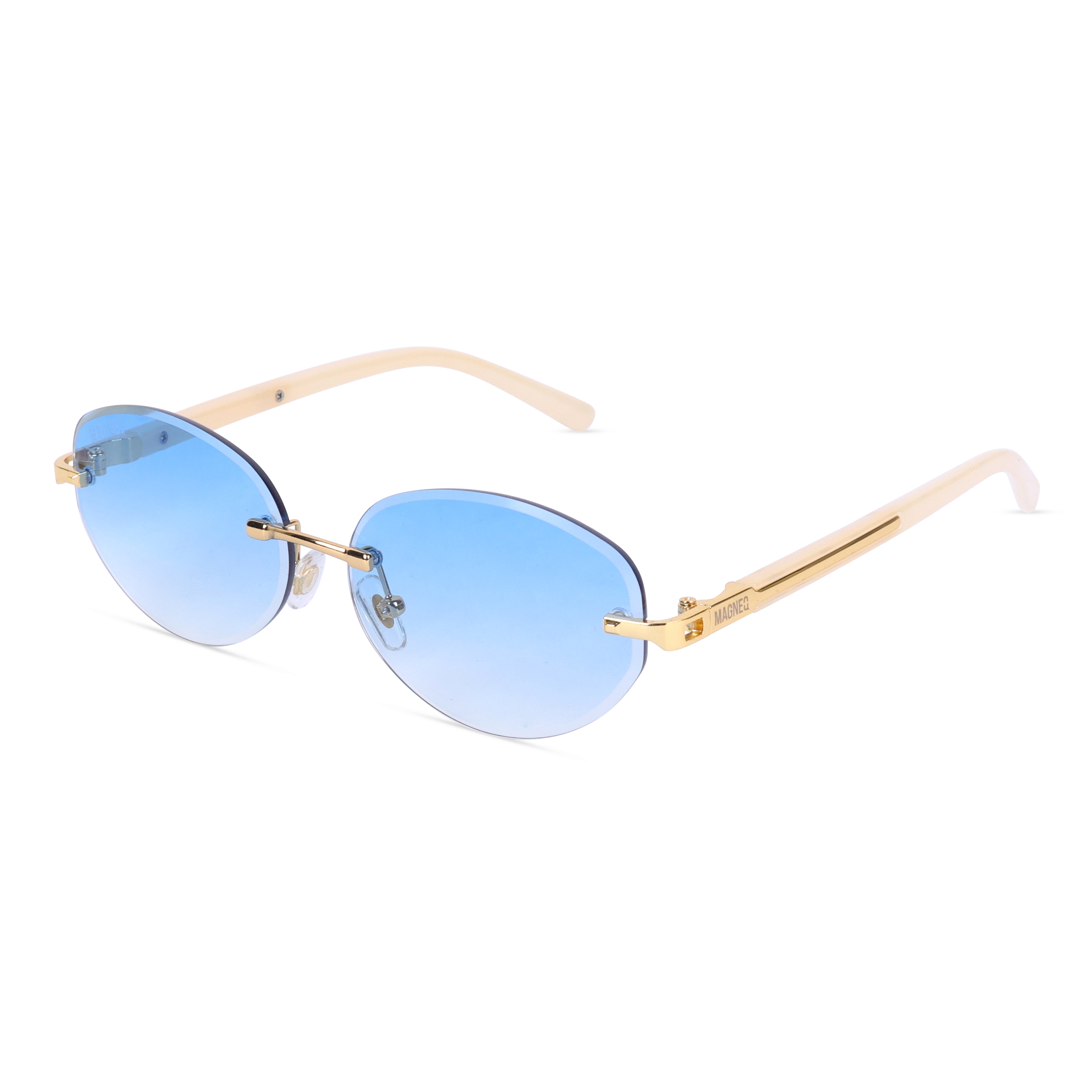 MAGNEQ MG 96088/S Rimless Oval Sunglasses for Men & Women