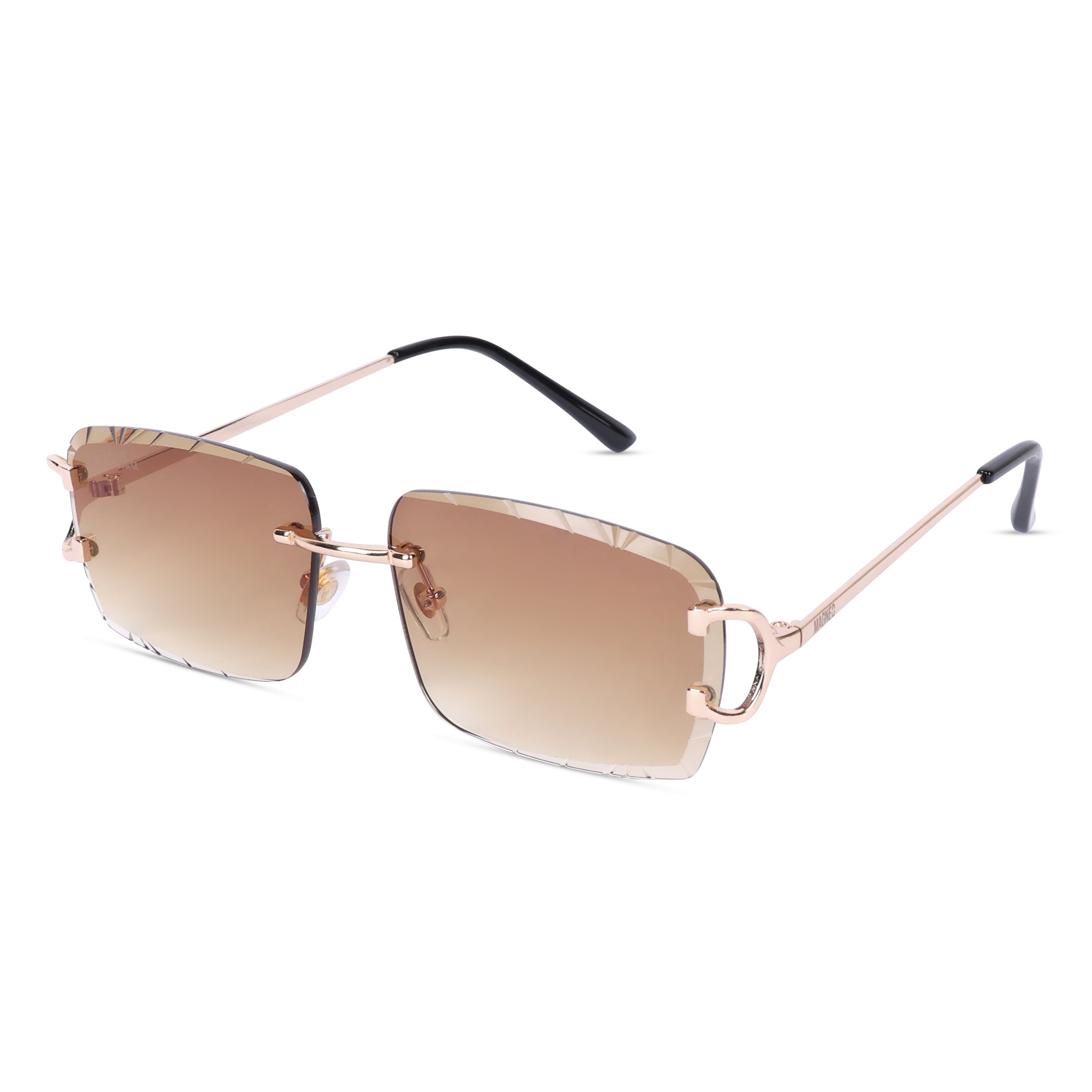 MAGNEQ MG 96018/S  Rimless Rectangular Sunglasses for Men & Women