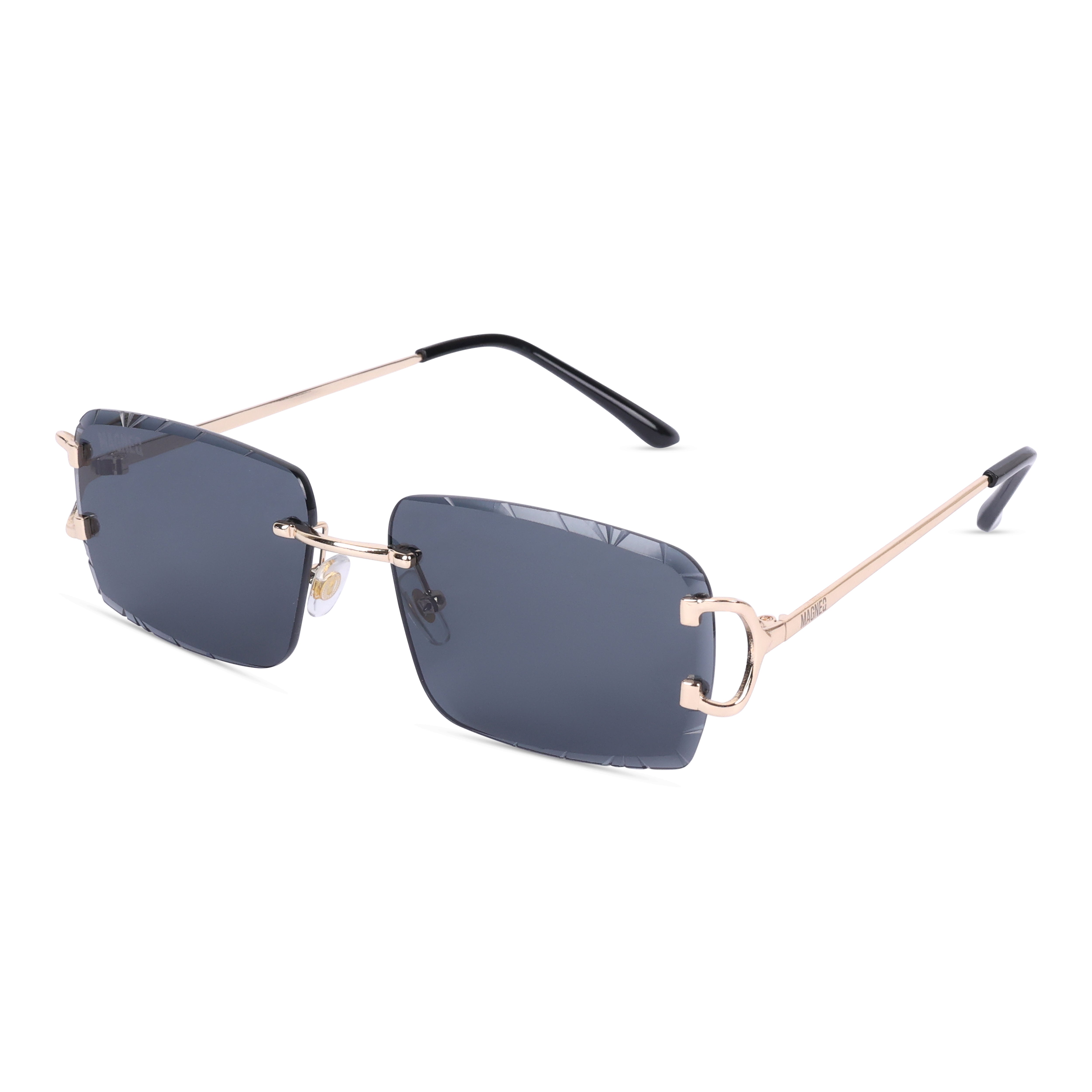 MAGNEQ MG 96018/S  Rimless Rectangular Sunglasses for Men & Women