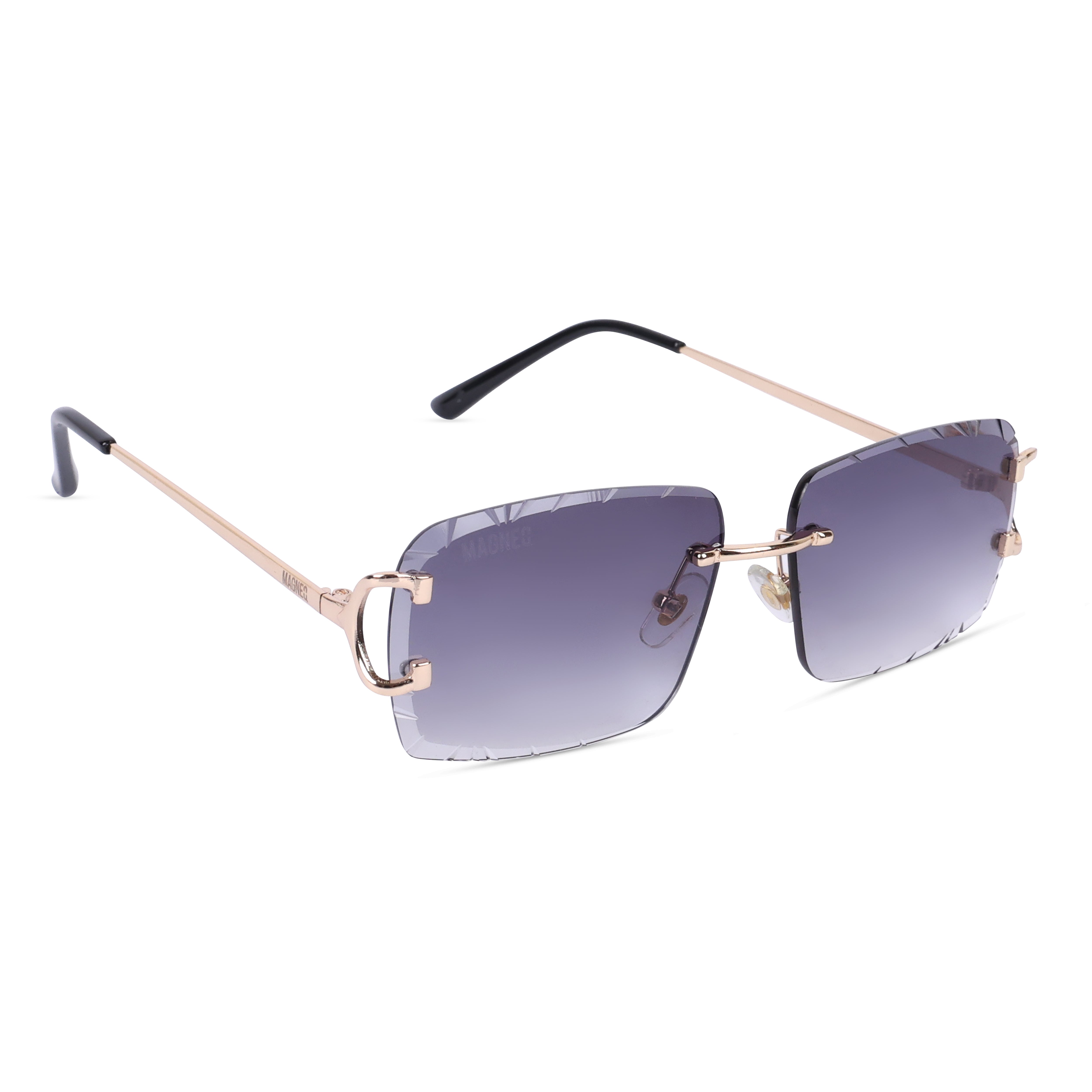 MAGNEQ MG 96018/S  Rimless Rectangular Sunglasses for Men & Women