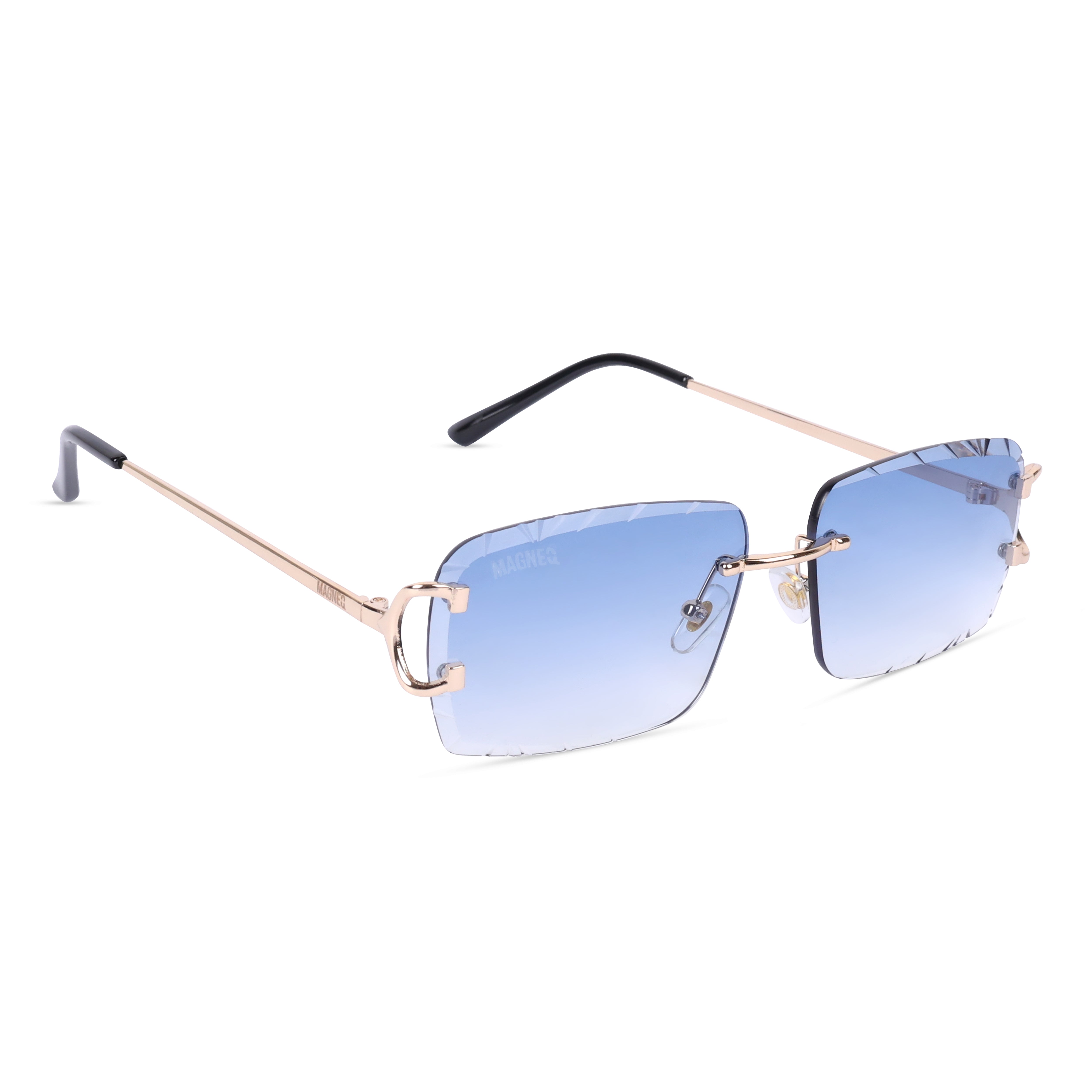 MAGNEQ MG 96018/S  Rimless Rectangular Sunglasses for Men & Women