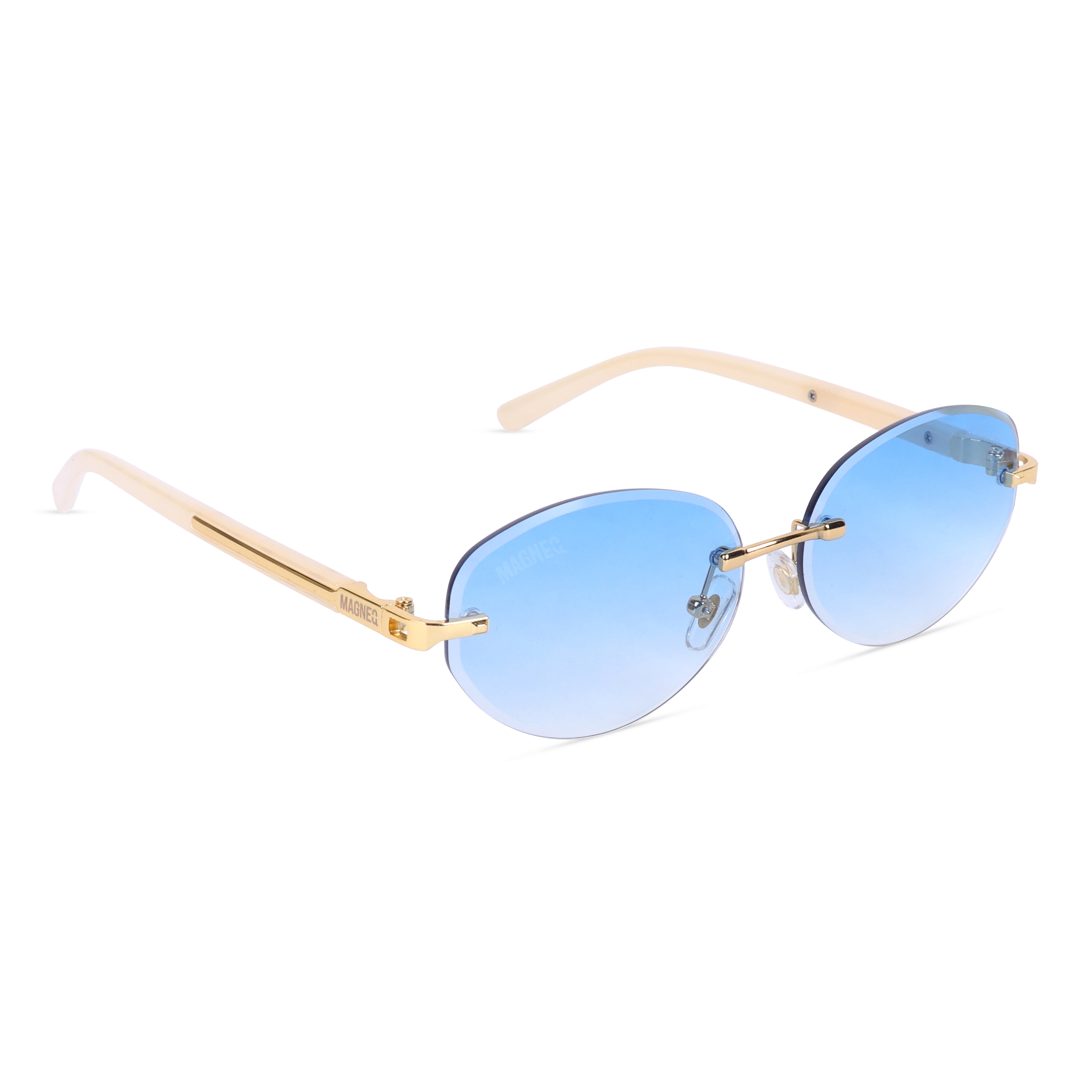 MAGNEQ MG 96088/S Rimless Oval Sunglasses for Men & Women