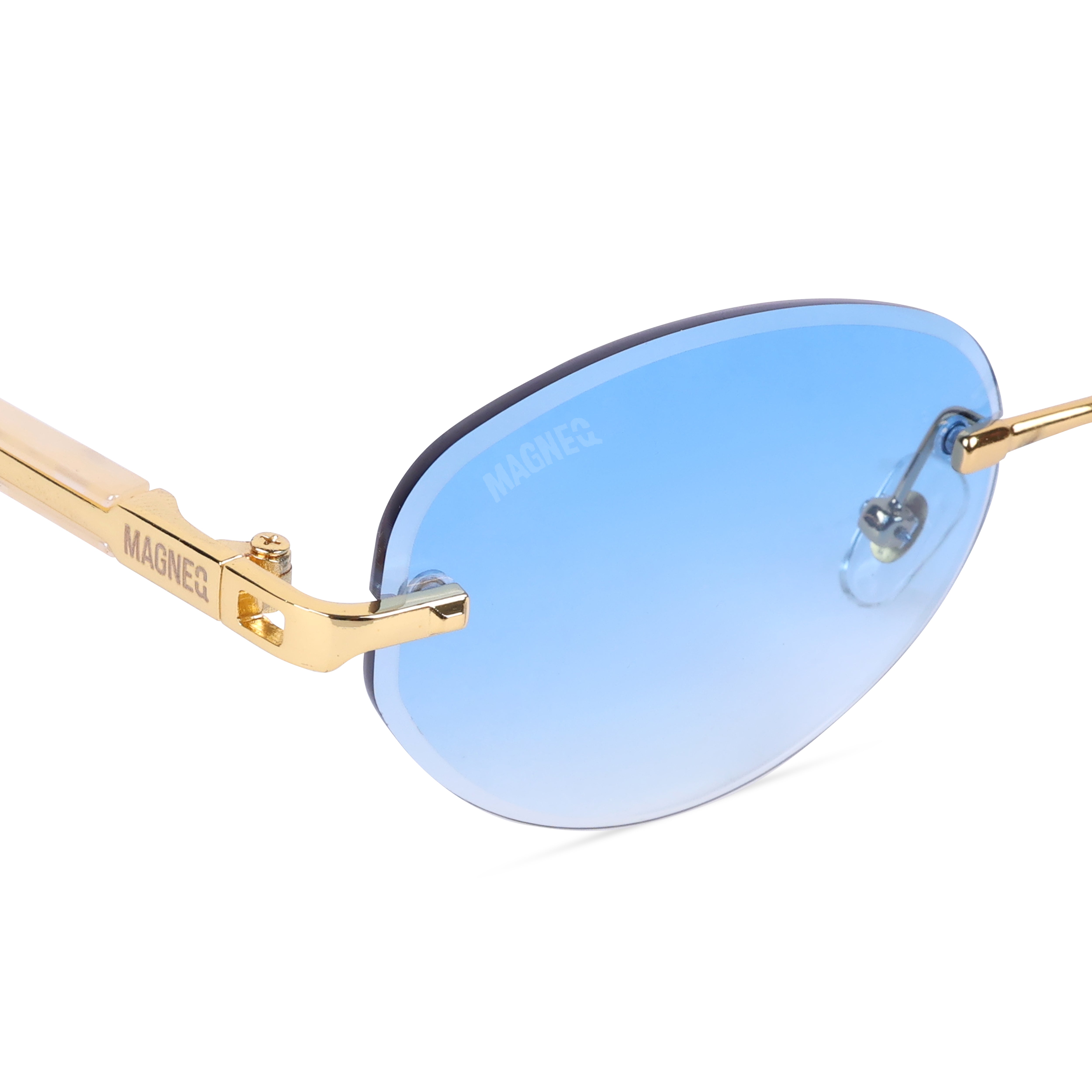 MAGNEQ MG 96088/S Rimless Oval Sunglasses for Men & Women