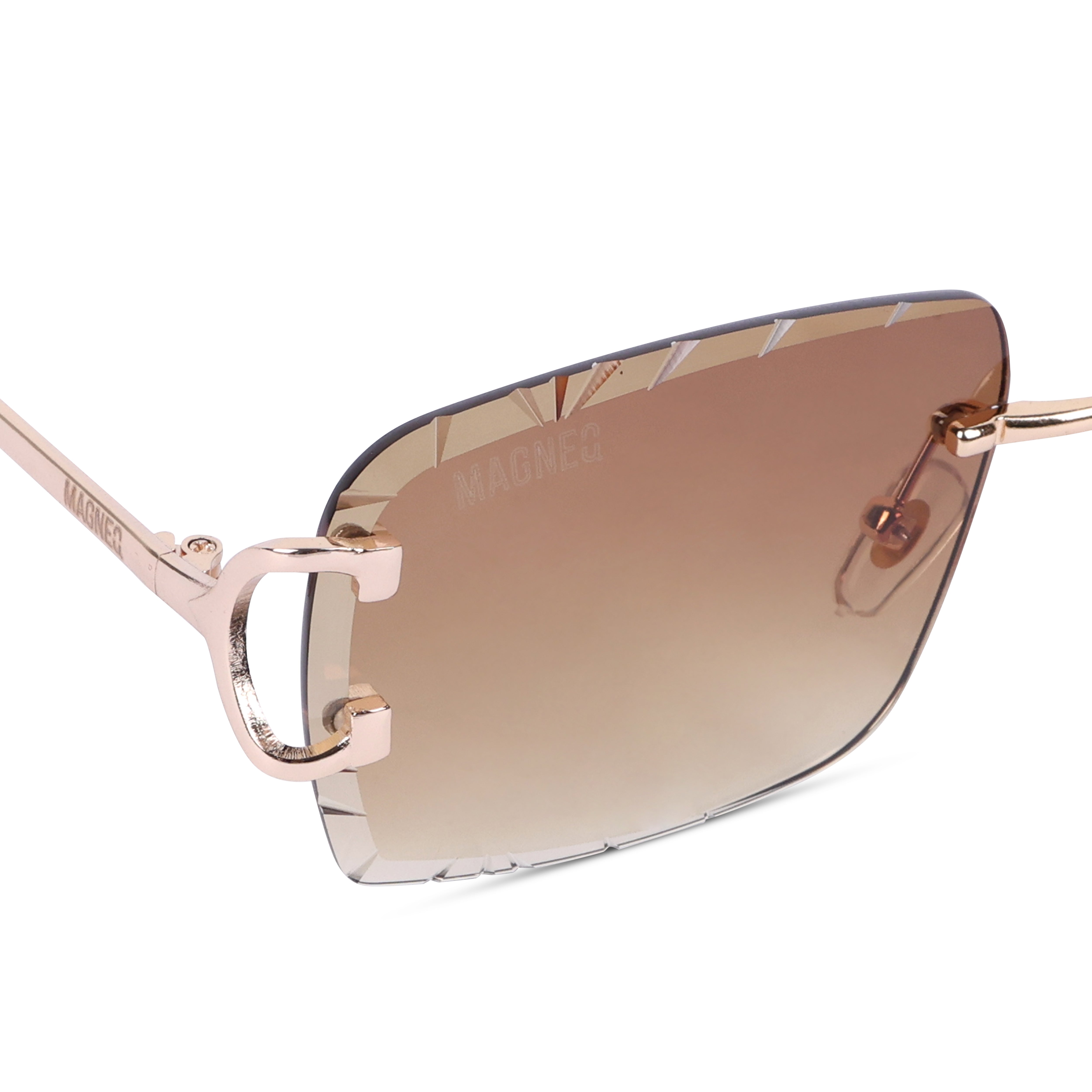 MAGNEQ MG 96018/S  Rimless Rectangular Sunglasses for Men & Women
