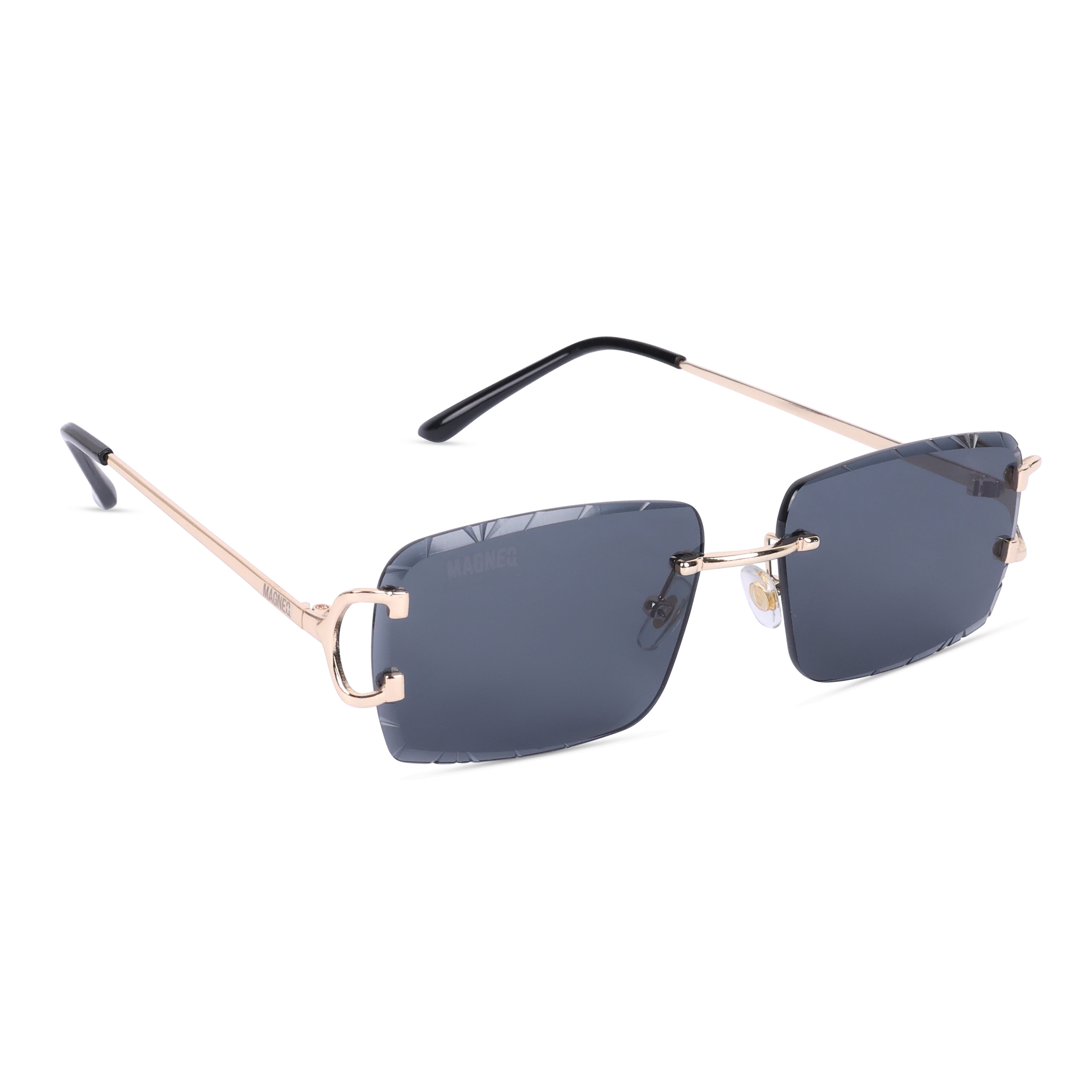 MAGNEQ MG 96018/S  Rimless Rectangular Sunglasses for Men & Women