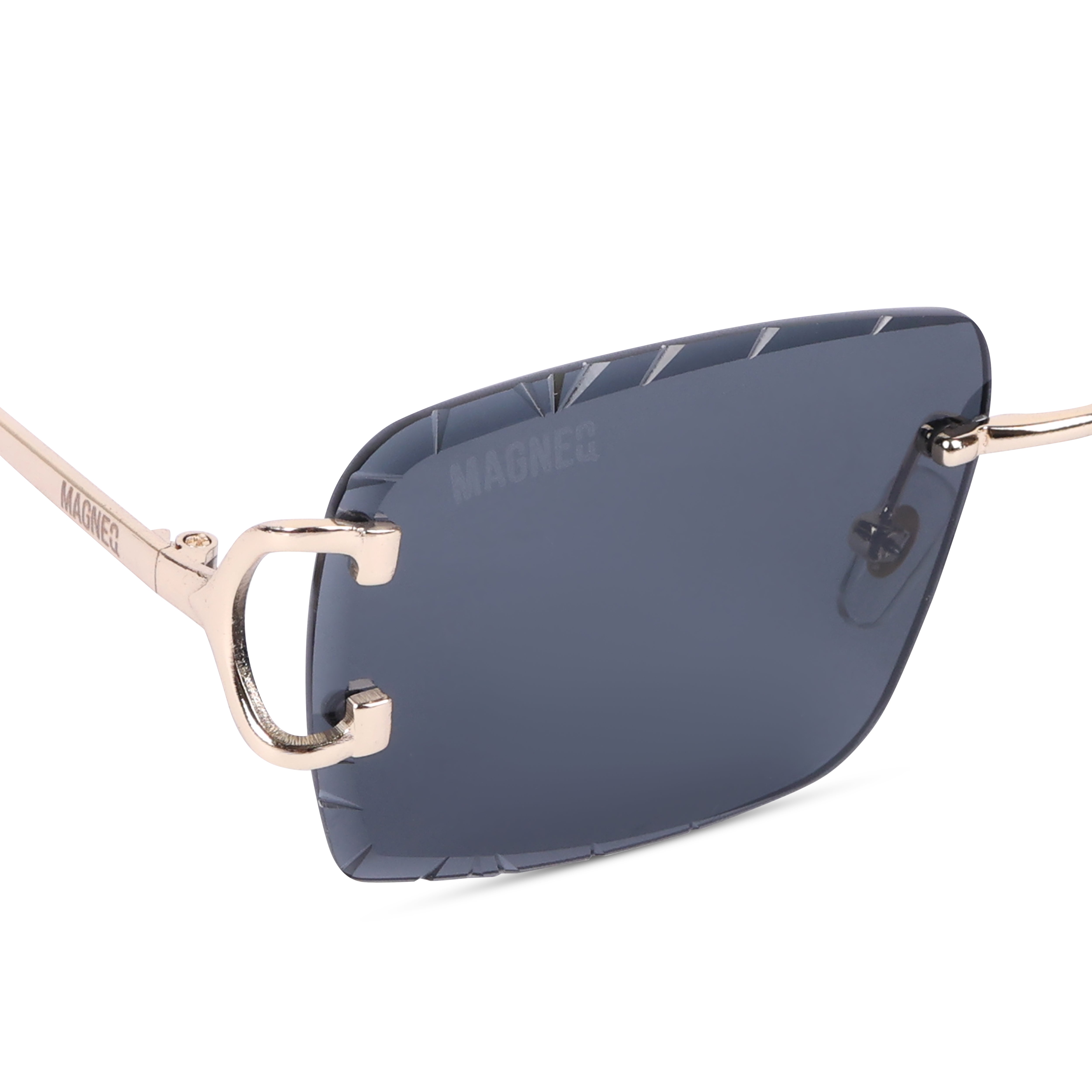MAGNEQ MG 96018/S  Rimless Rectangular Sunglasses for Men & Women
