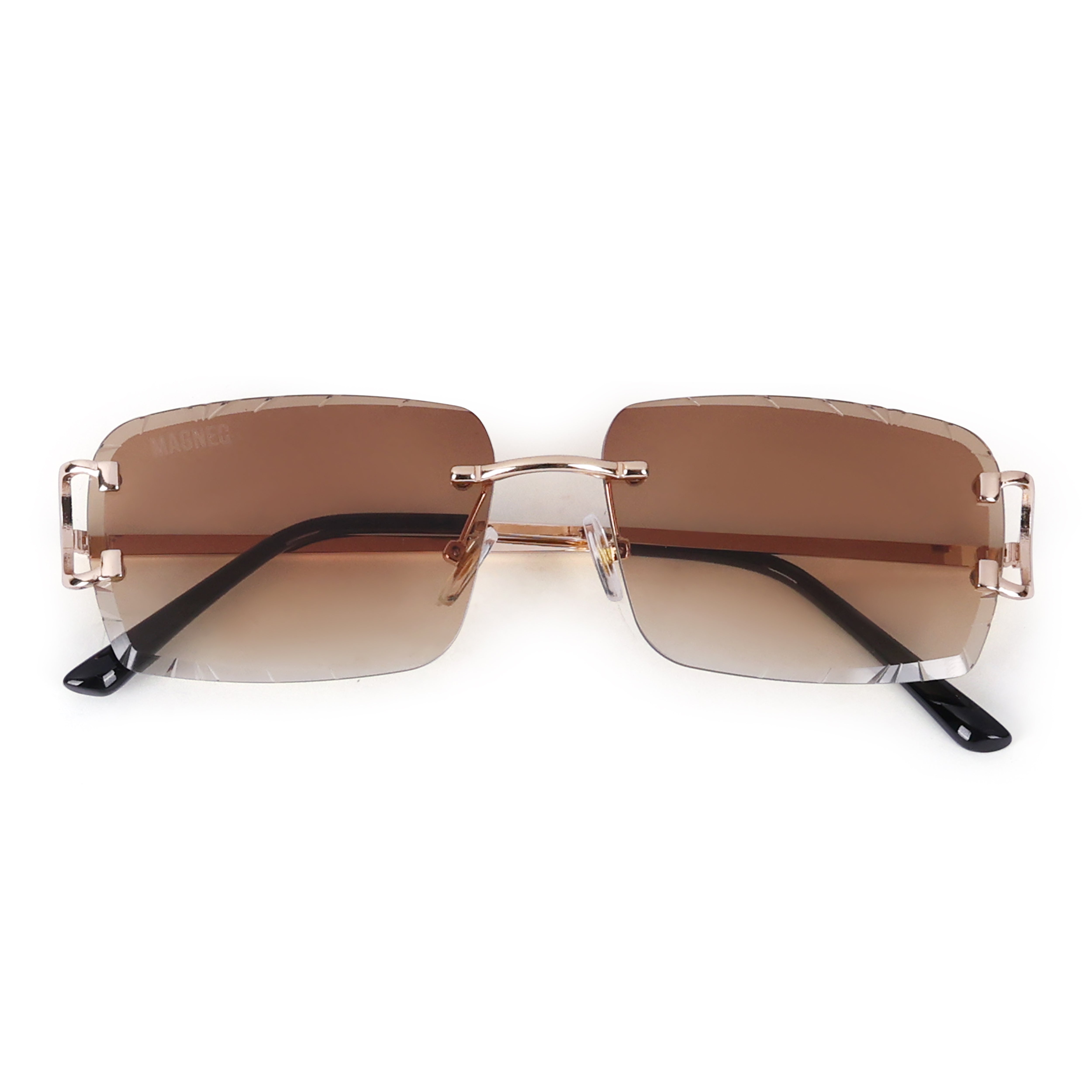 MAGNEQ MG 96018/S  Rimless Rectangular Sunglasses for Men & Women