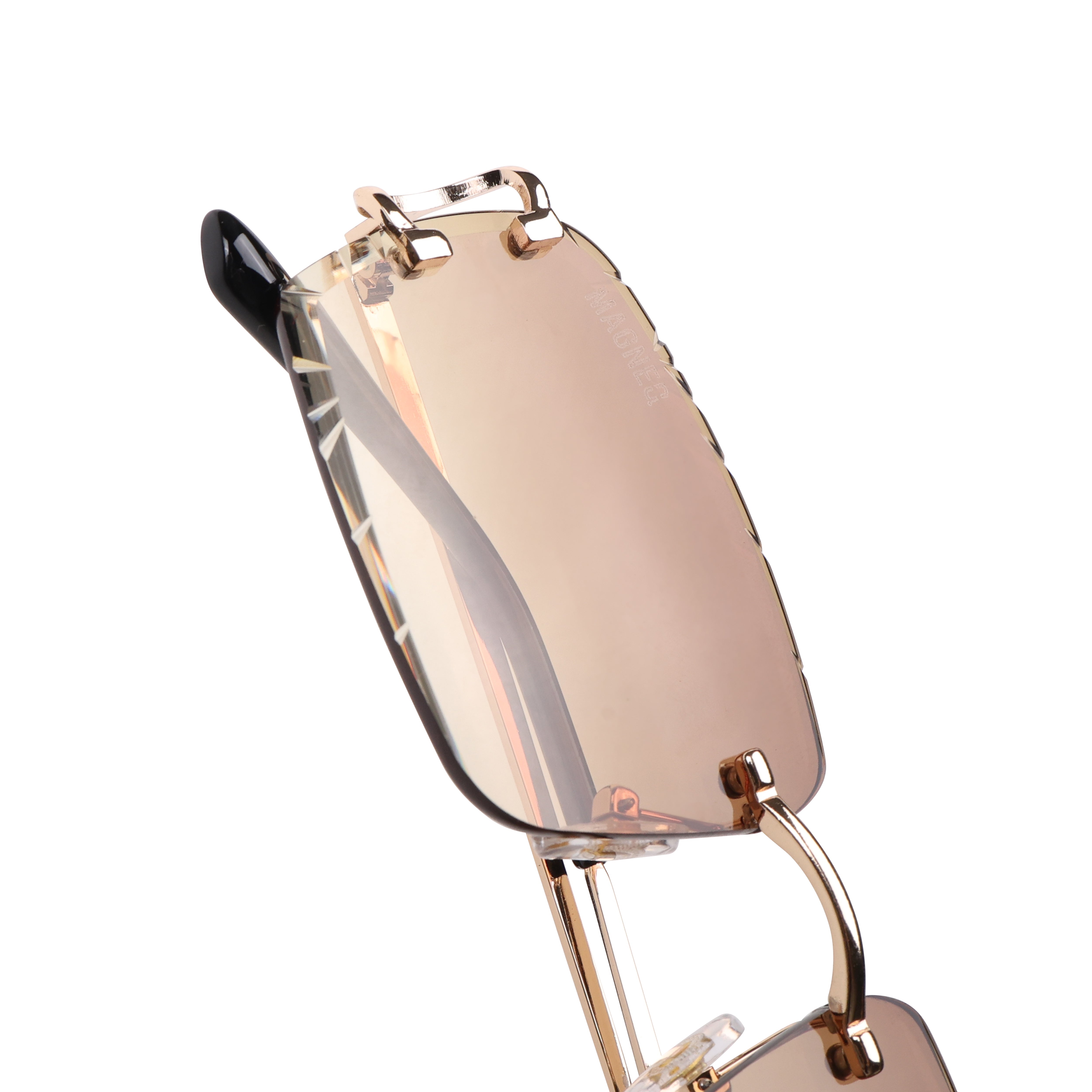 MAGNEQ MG 96018/S  Rimless Rectangular Sunglasses for Men & Women