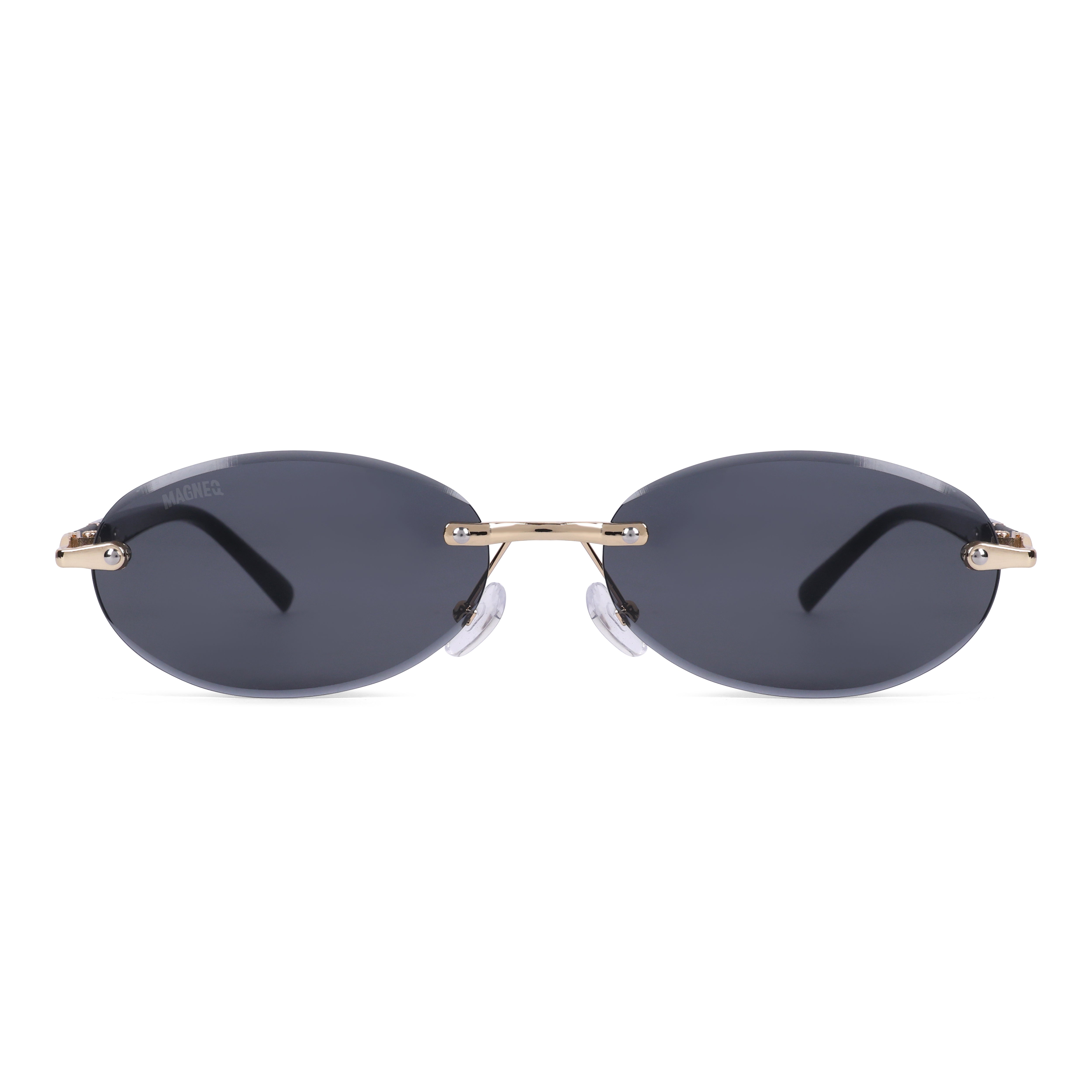 MAGNEQ MG 9184/S Rimless Oval Sunglasses for Men  Women