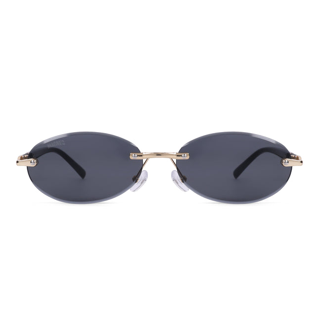 MAGNEQ MG 9184/S Rimless Oval Sunglasses for Men  Women