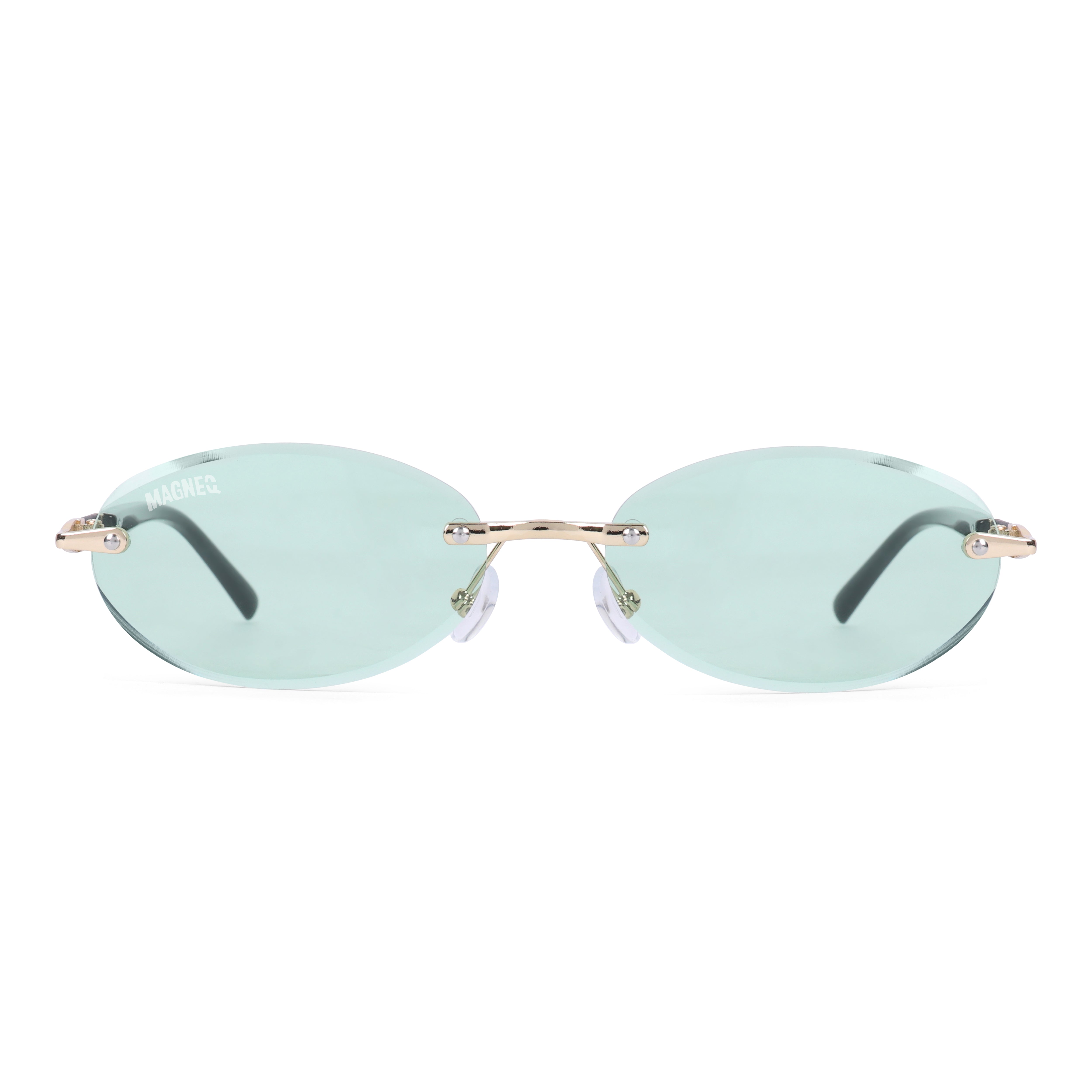 MAGNEQ MG 9184/S Rimless Oval Sunglasses for Men  Women