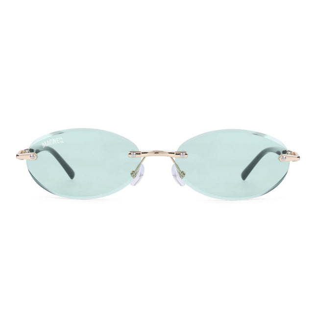 MAGNEQ MG 9184/S Rimless Oval Sunglasses for Men  Women