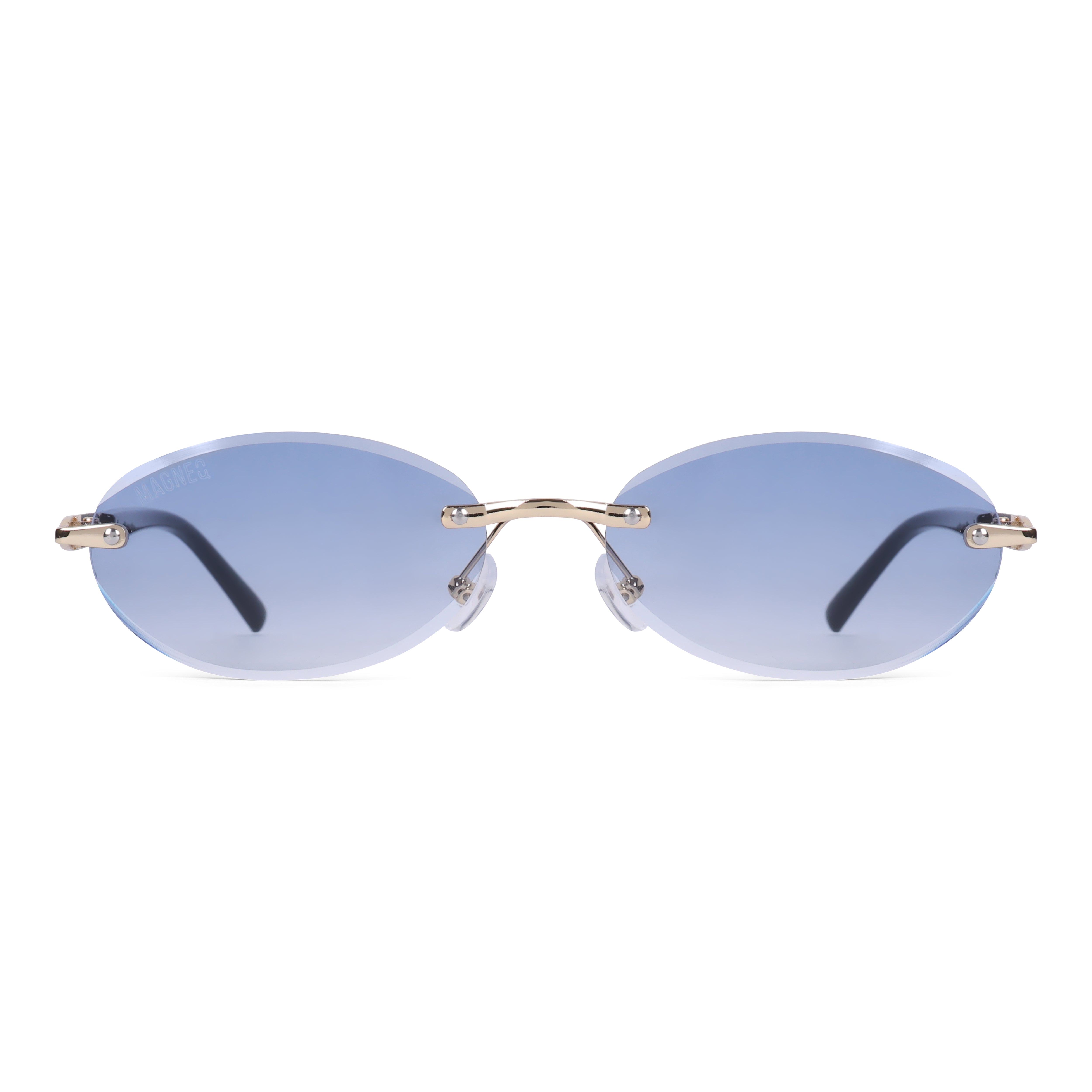 MAGNEQ MG 9184/S Rimless Oval Sunglasses for Men  Women