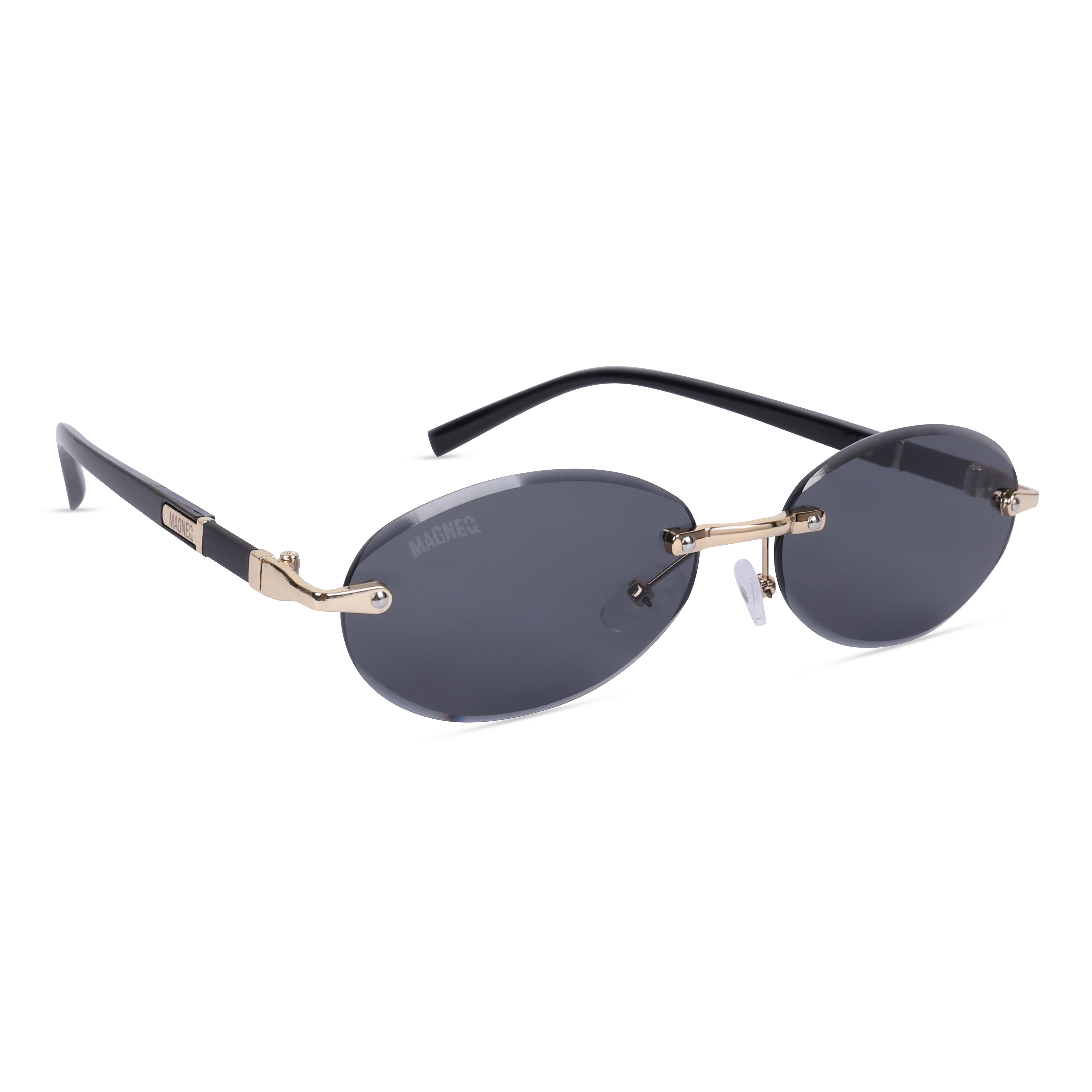 MAGNEQ MG 9184/S Rimless Oval Sunglasses for Men  Women