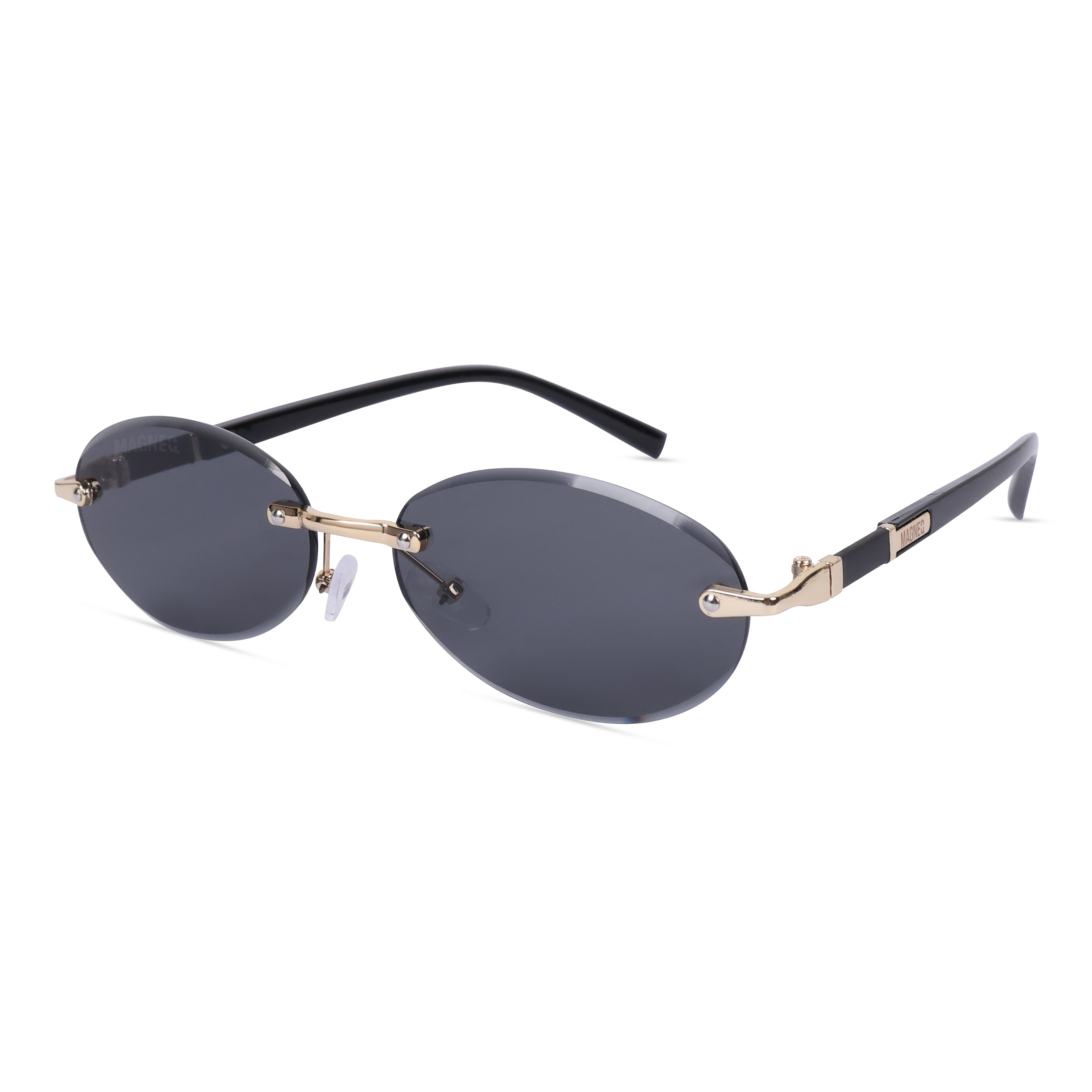 MAGNEQ MG 9184/S Rimless Oval Sunglasses for Men  Women