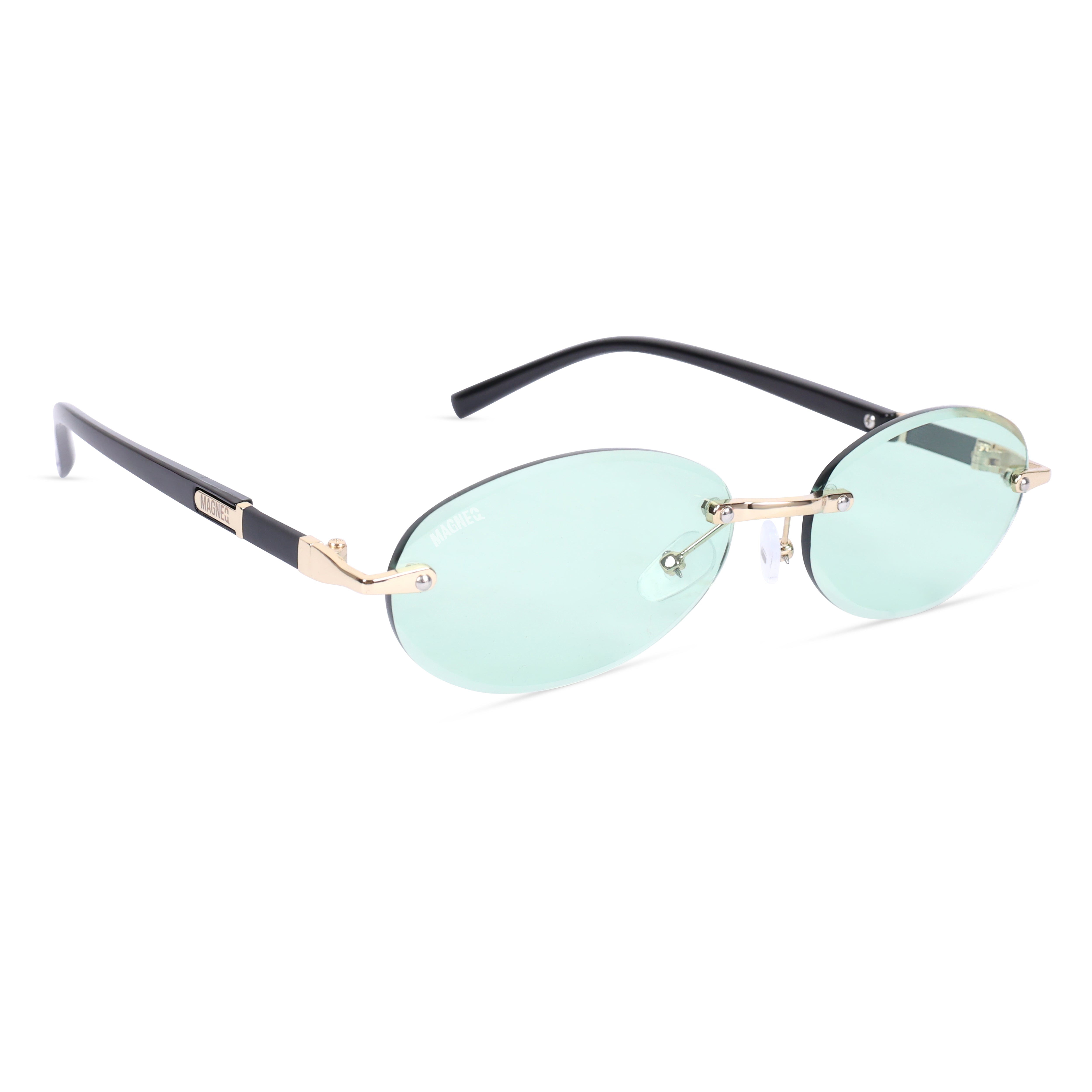 MAGNEQ MG 9184/S Rimless Oval Sunglasses for Men  Women