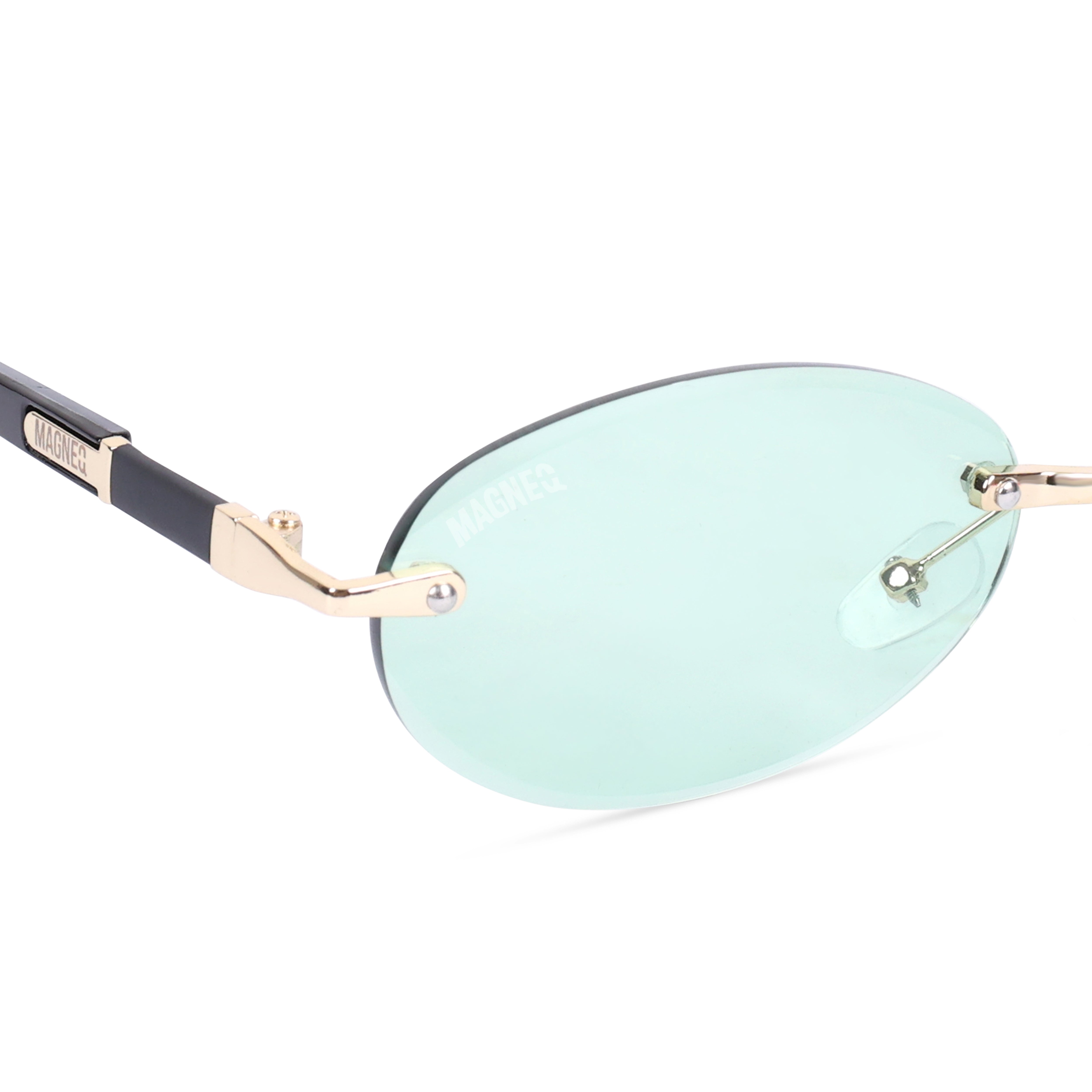 MAGNEQ MG 9184/S Rimless Oval Sunglasses for Men  Women