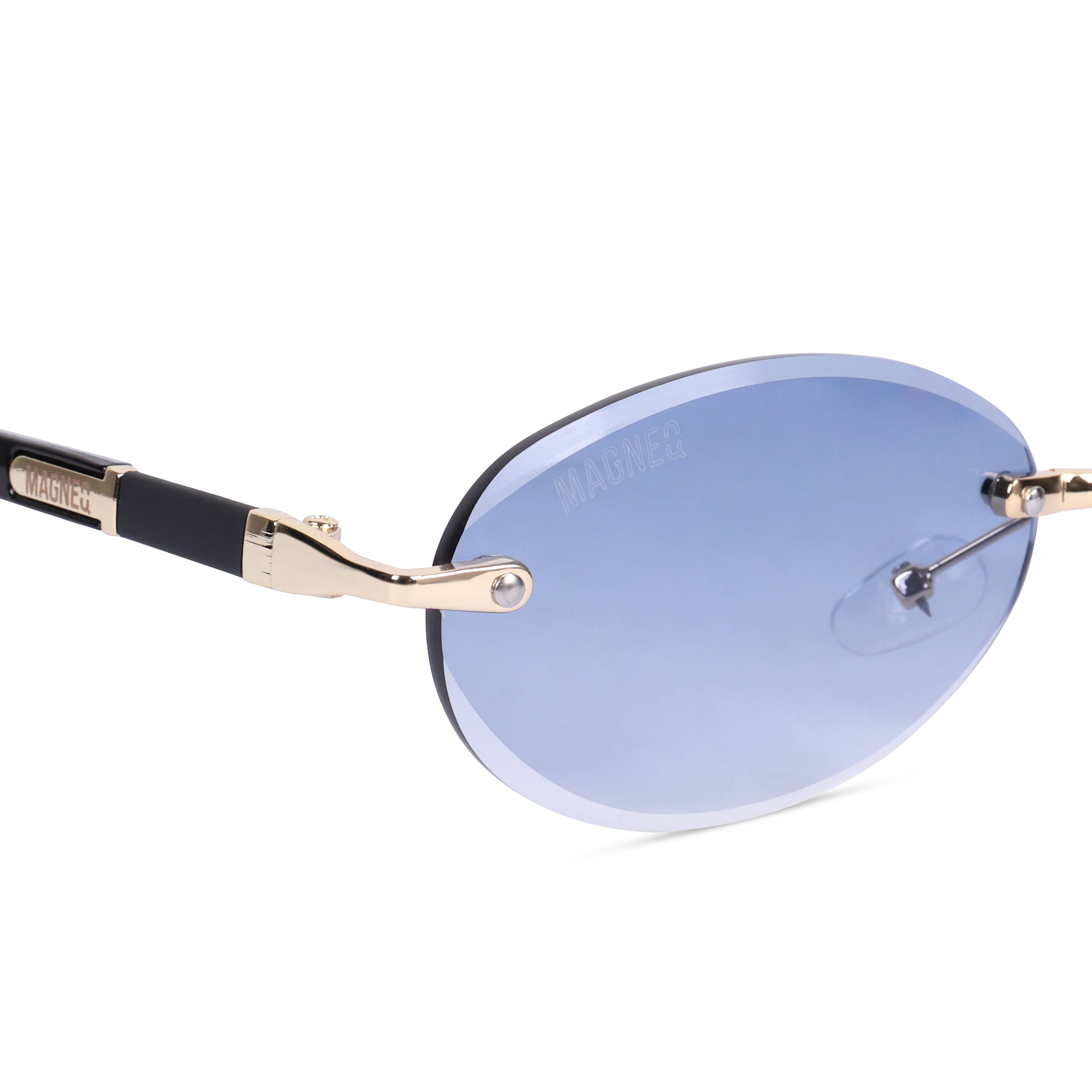 MAGNEQ MG 9184/S Rimless Oval Sunglasses for Men  Women
