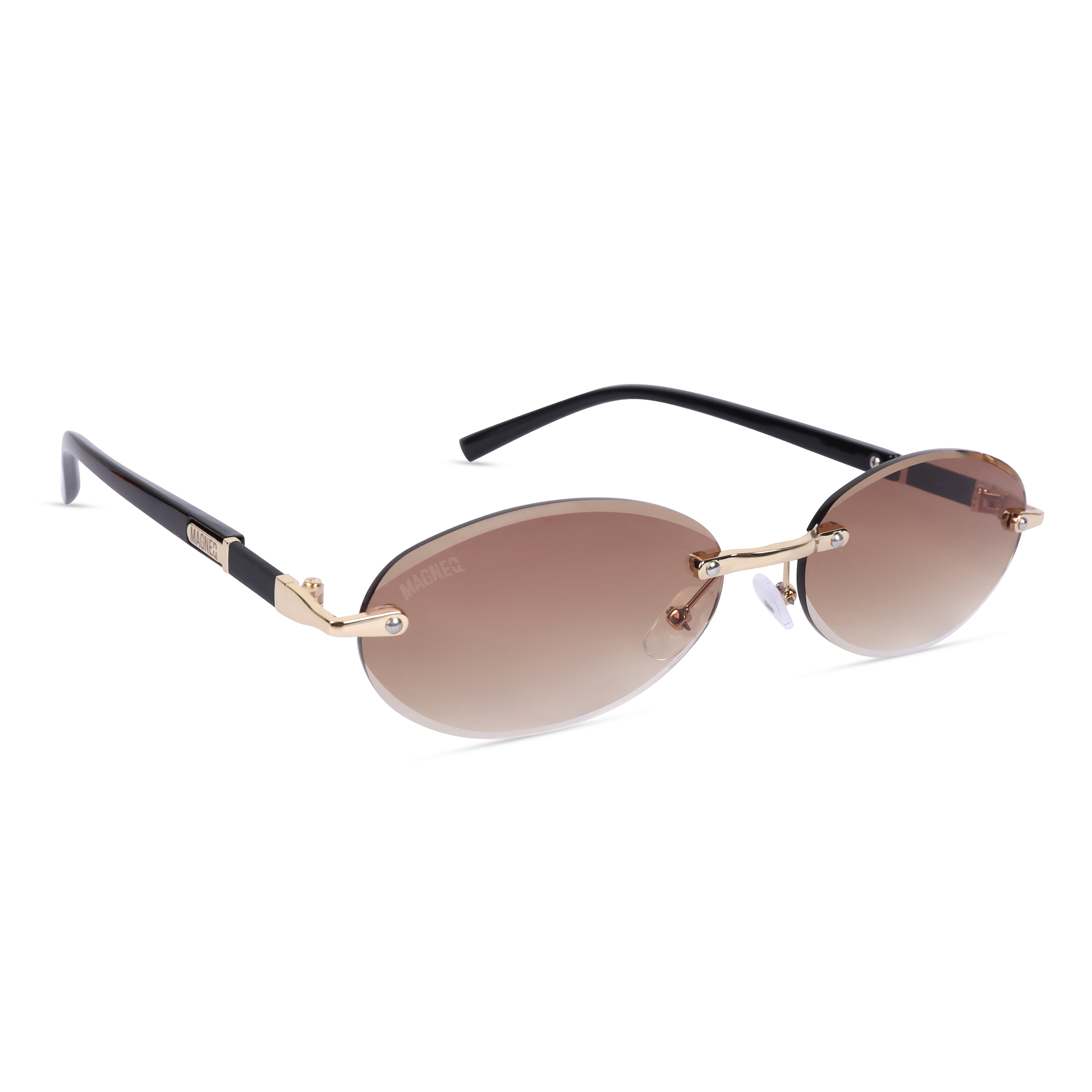 MAGNEQ MG 9184/S Rimless Oval Sunglasses for Men  Women