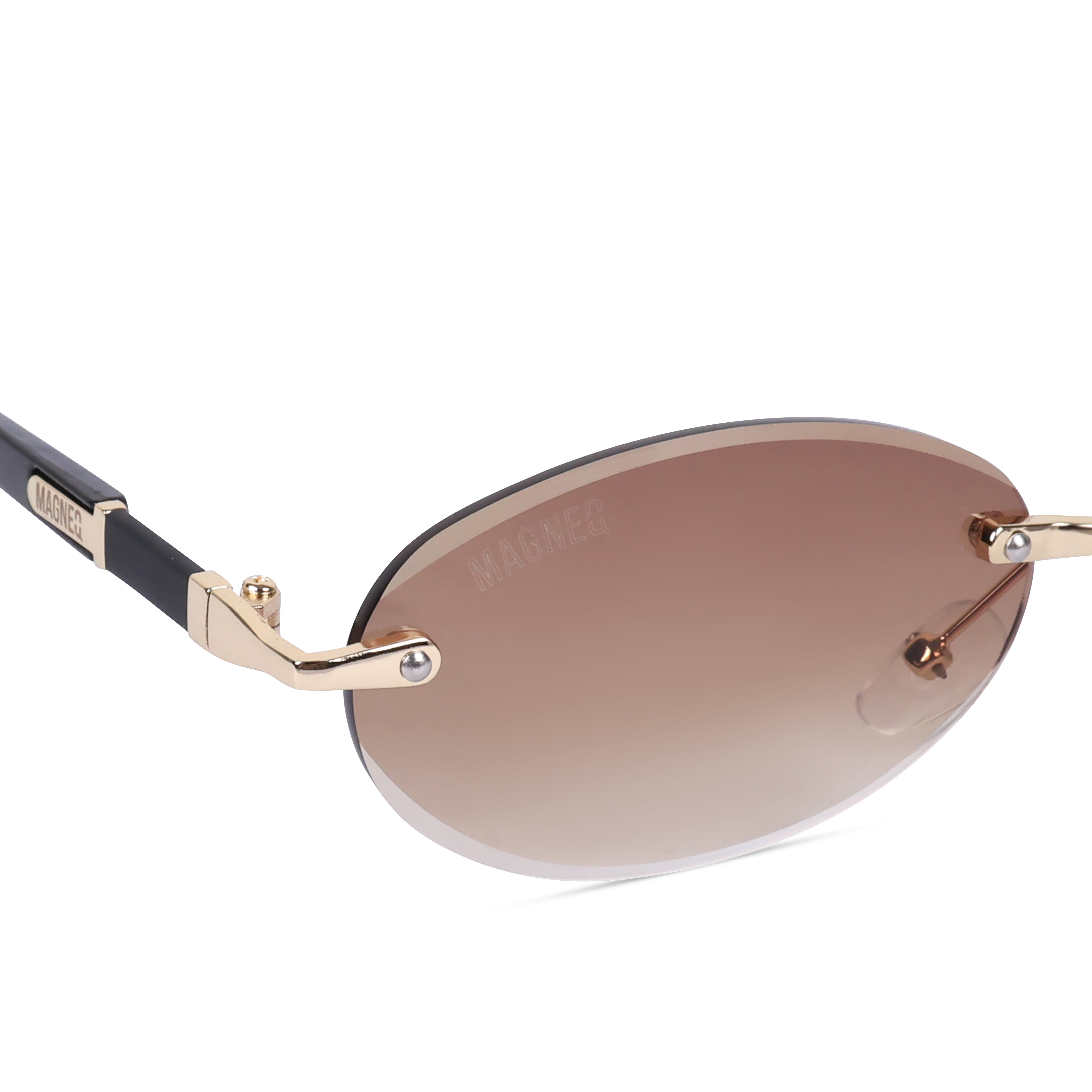 MAGNEQ MG 9184/S Rimless Oval Sunglasses for Men  Women