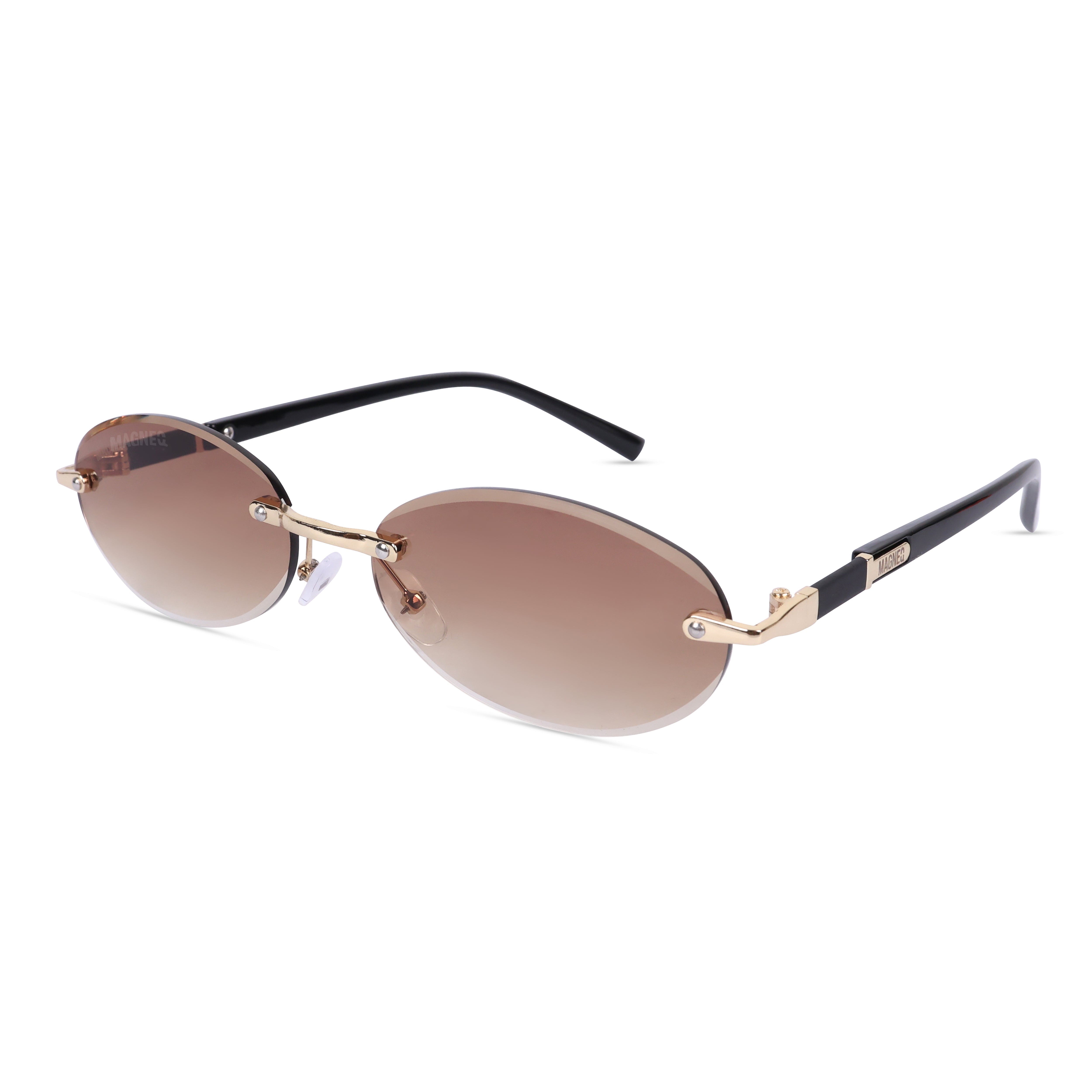MAGNEQ MG 9184/S Rimless Oval Sunglasses for Men  Women