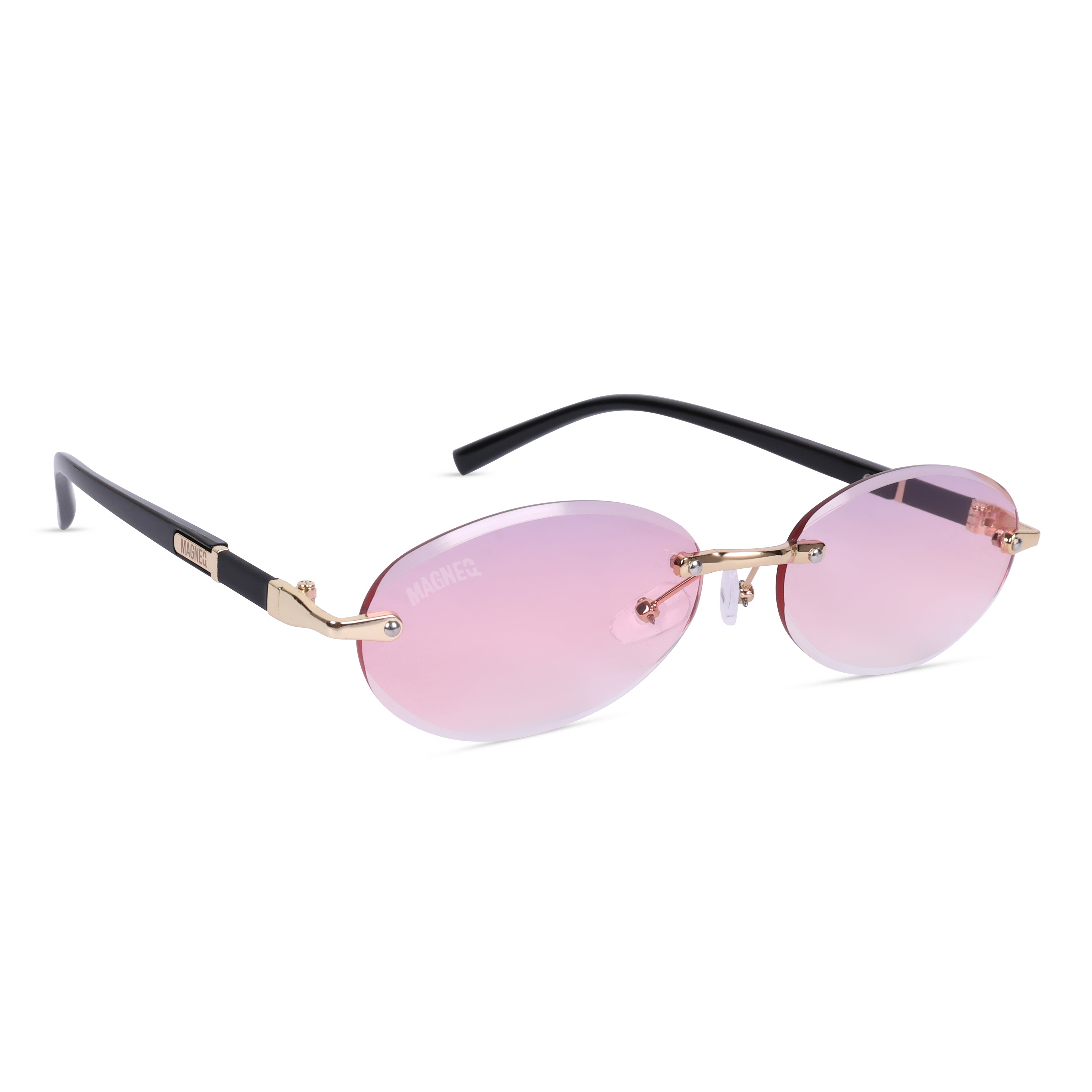 MAGNEQ MG 9184/S Rimless Oval Sunglasses for Men  Women