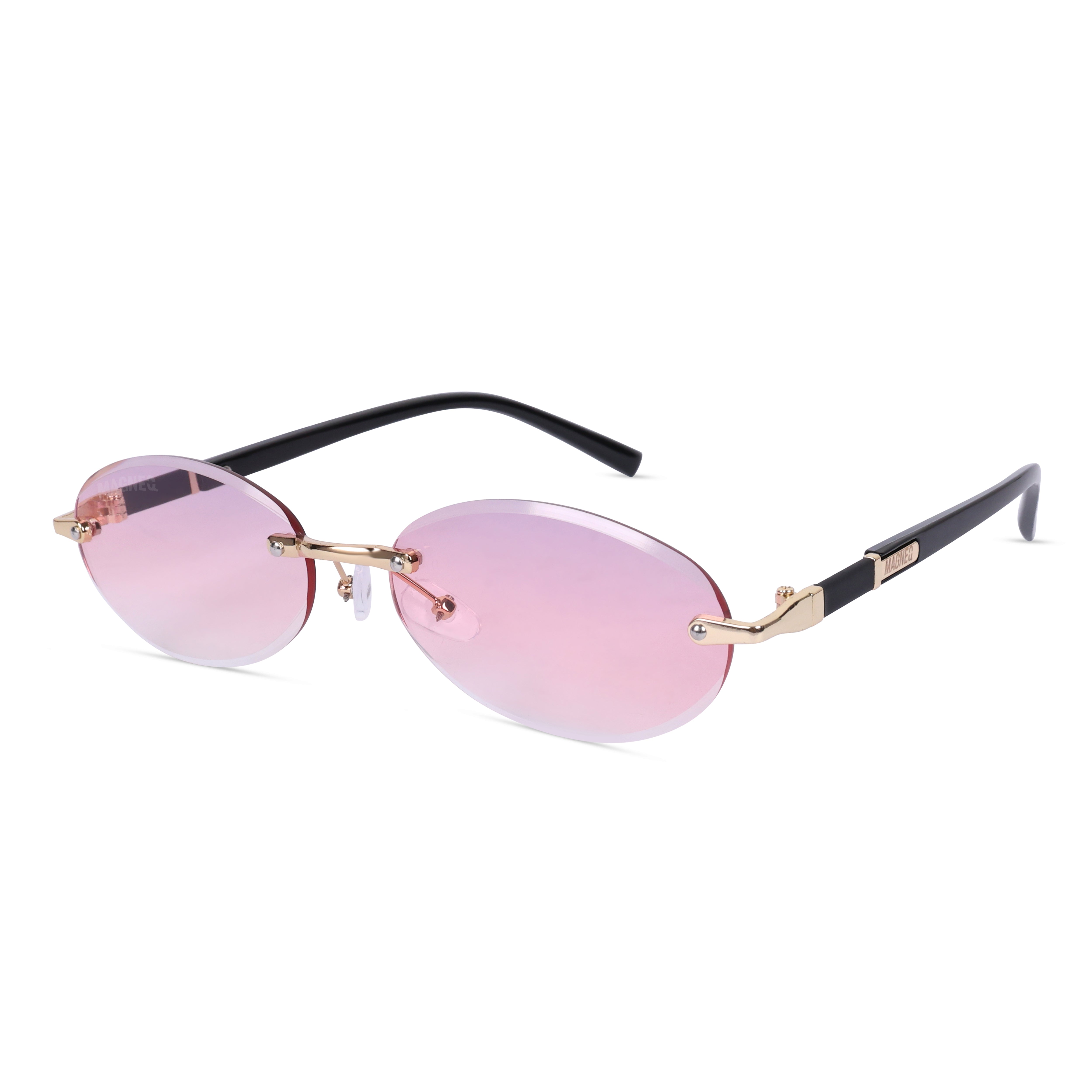 MAGNEQ MG 9184/S Rimless Oval Sunglasses for Men  Women
