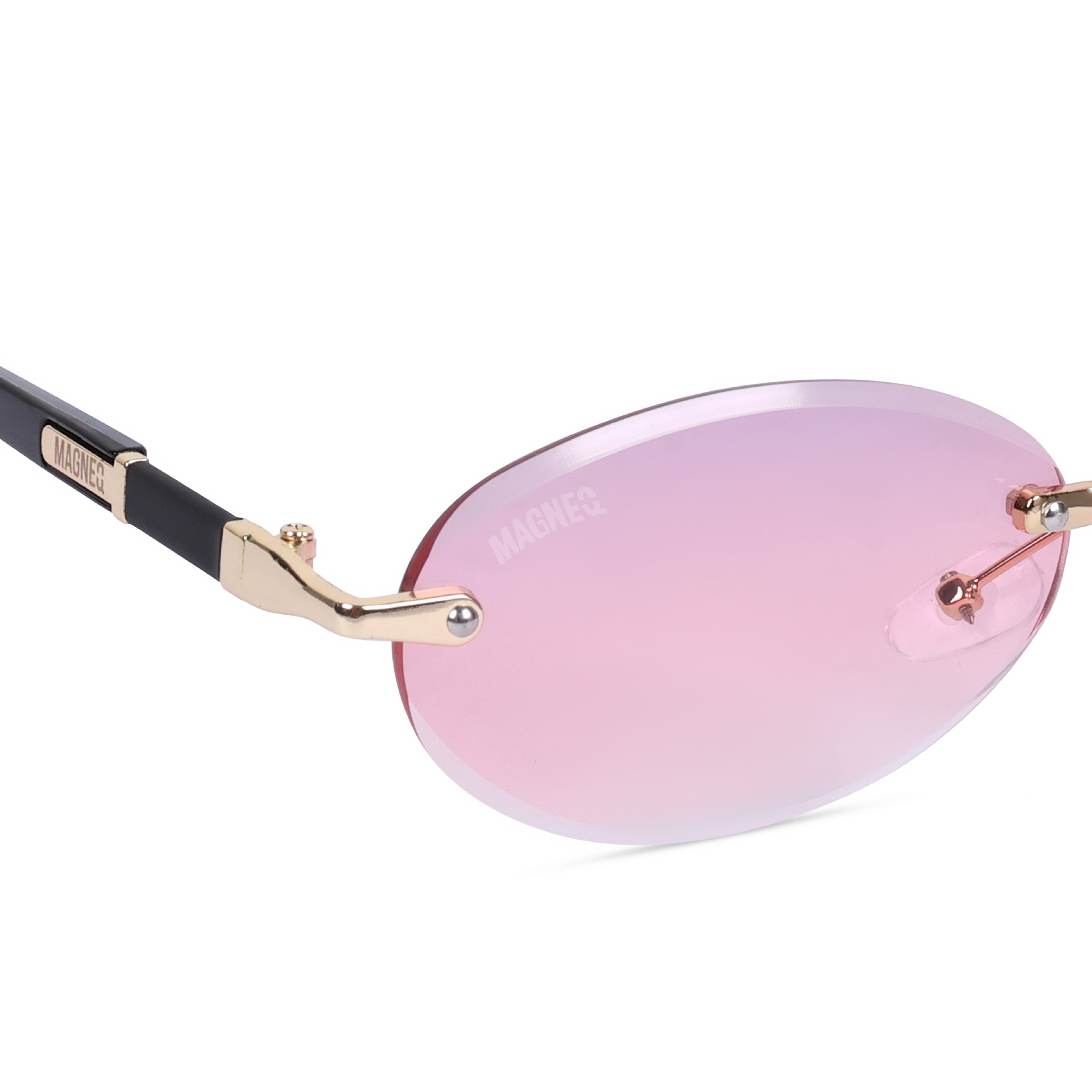 MAGNEQ MG 9184/S Rimless Oval Sunglasses for Men  Women