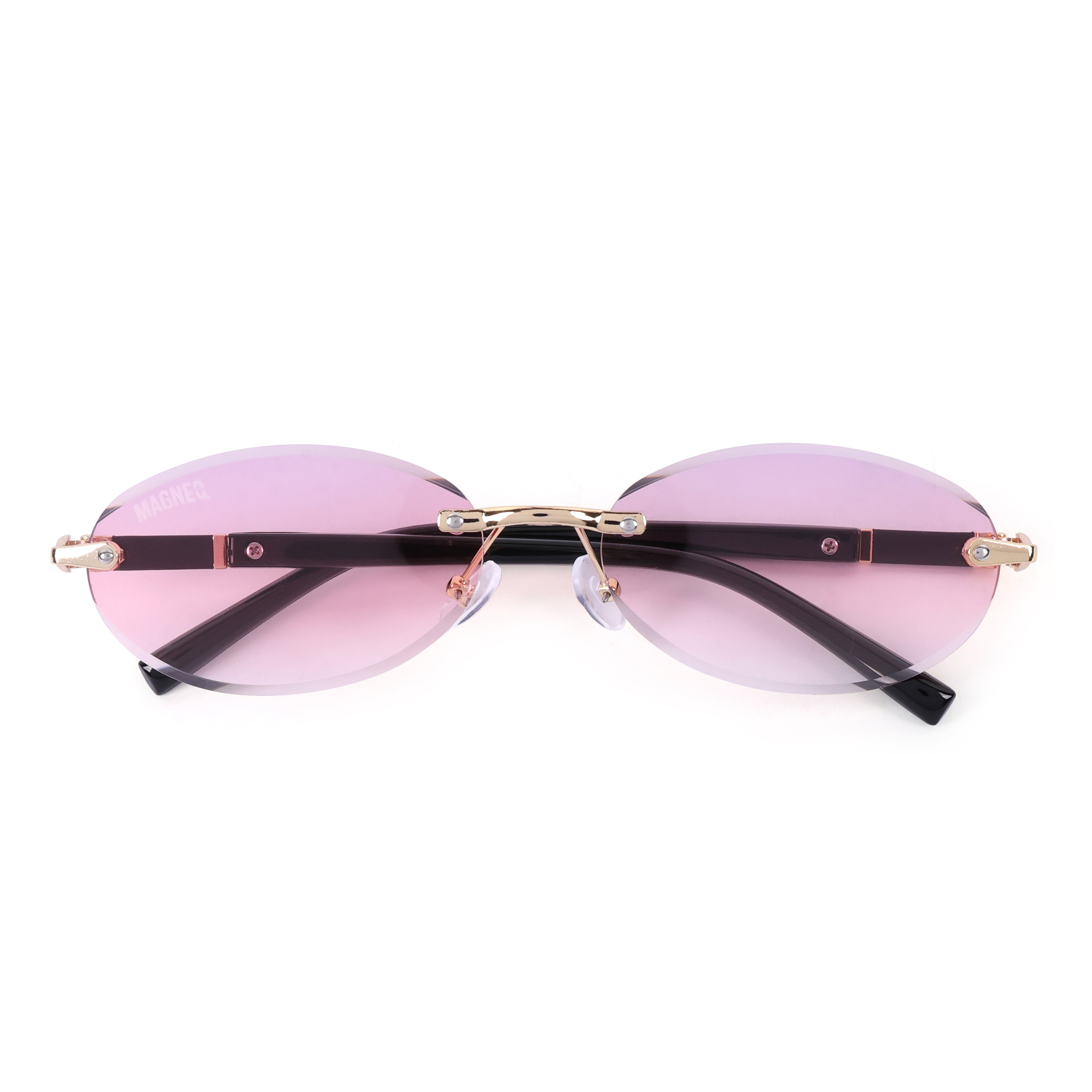 MAGNEQ MG 9184/S Rimless Oval Sunglasses for Men  Women