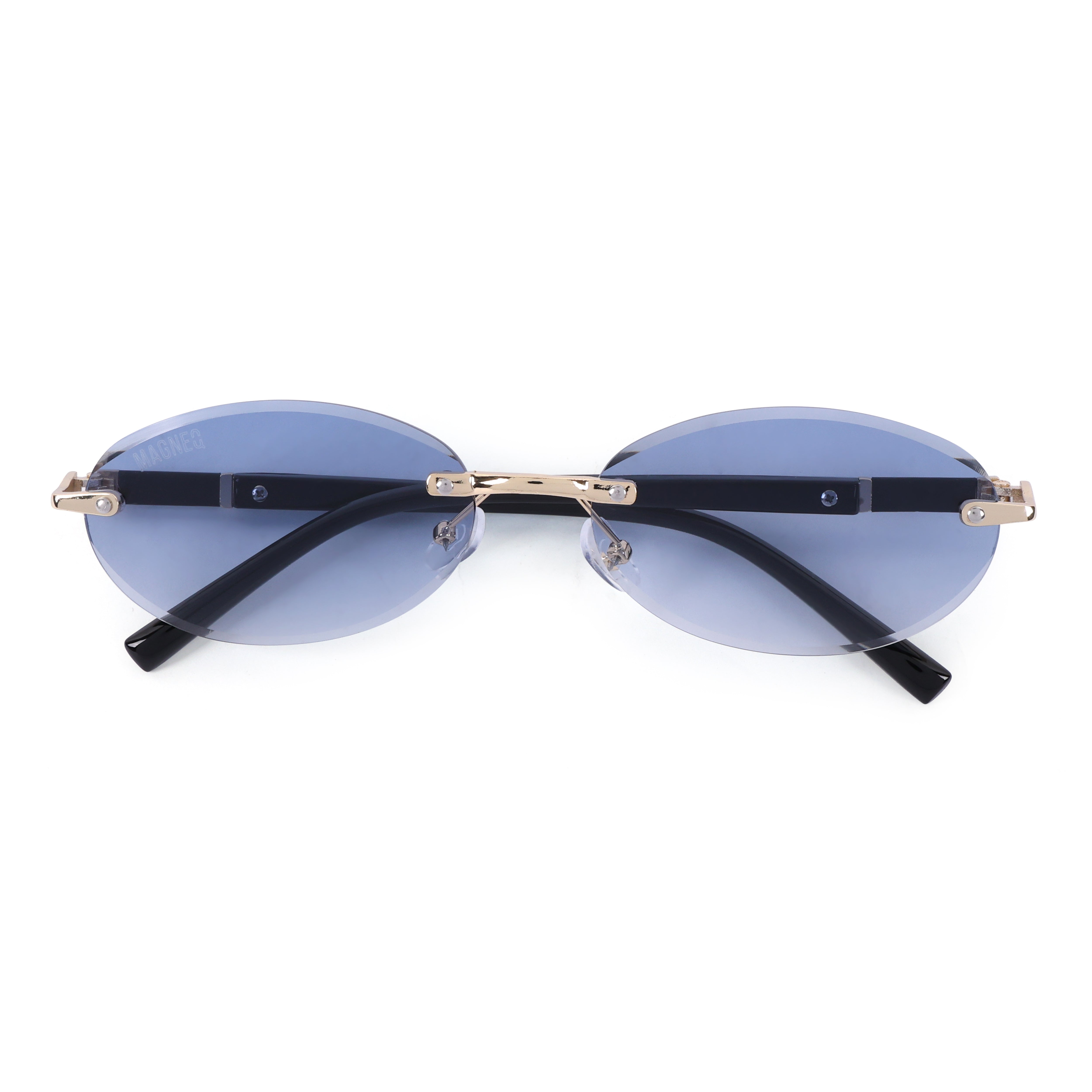 MAGNEQ MG 9184/S Rimless Oval Sunglasses for Men  Women