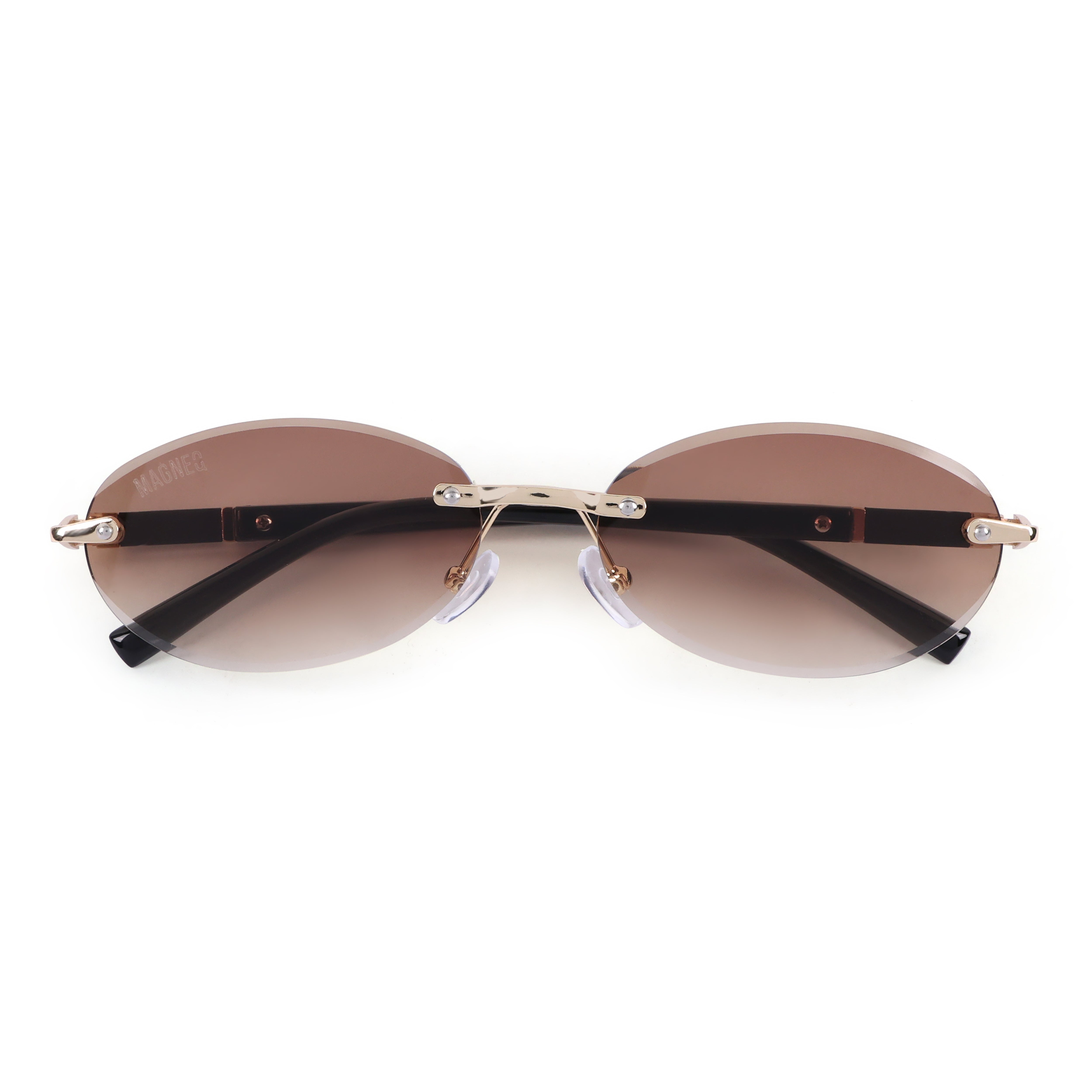 MAGNEQ MG 9184/S Rimless Oval Sunglasses for Men  Women
